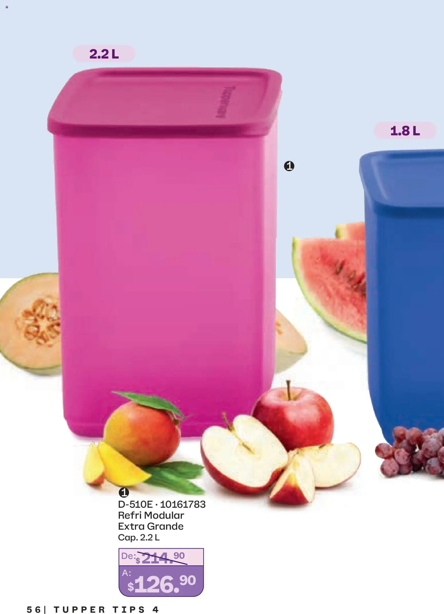 Nuevas ofertas de Tupperware válidas en toda la República Mexicana desde el 23.03.2026. ¡Encuentra las mejores ofertas en Tupperware catálogo! | Página: 56 | Productos: Tupper, Modular