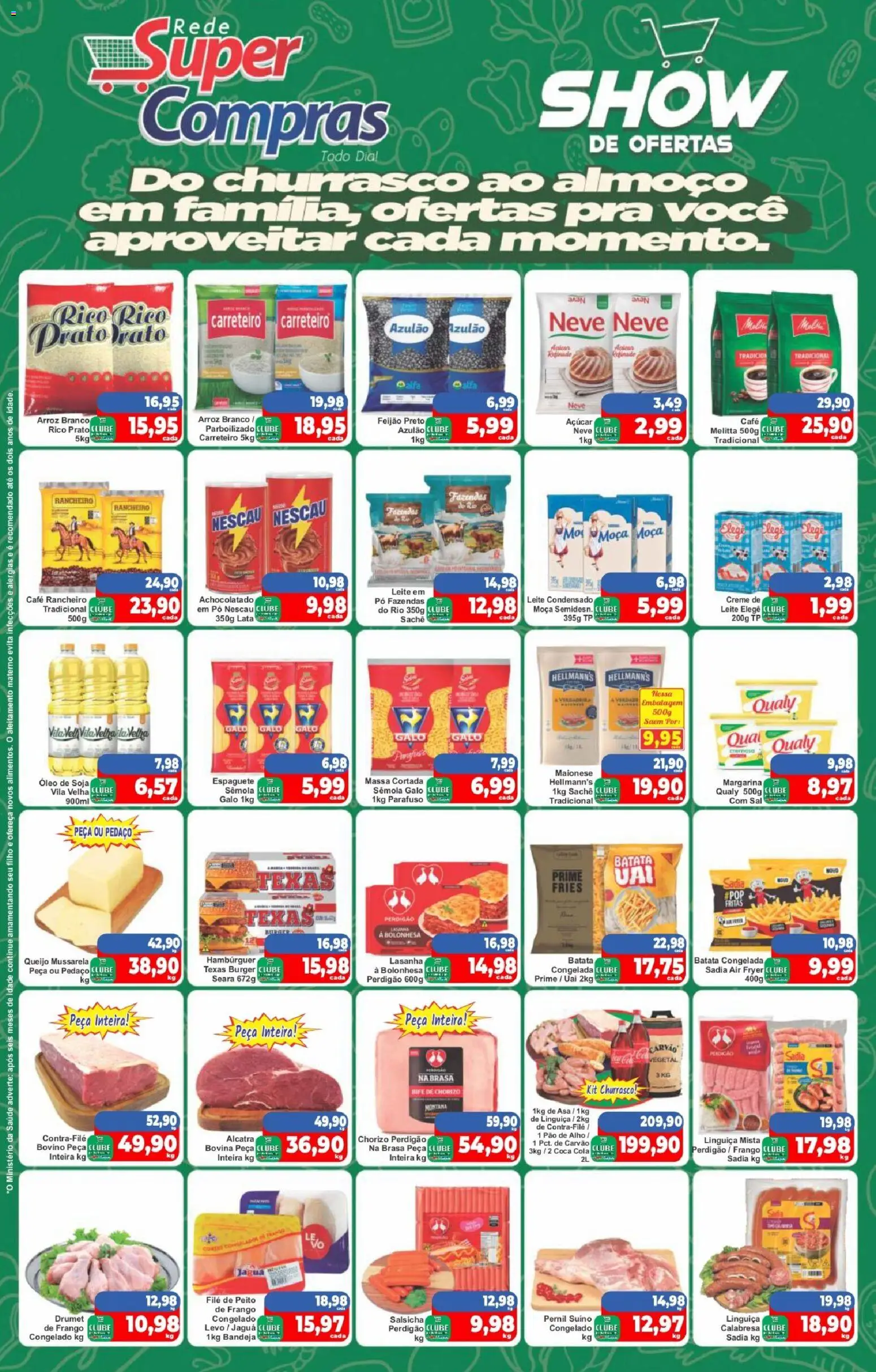 Rede Super Compras Folheto - válido de 10/07/2026 | Página: 1 | Produtos: Nescau, Leite, Açúcar, Maionese