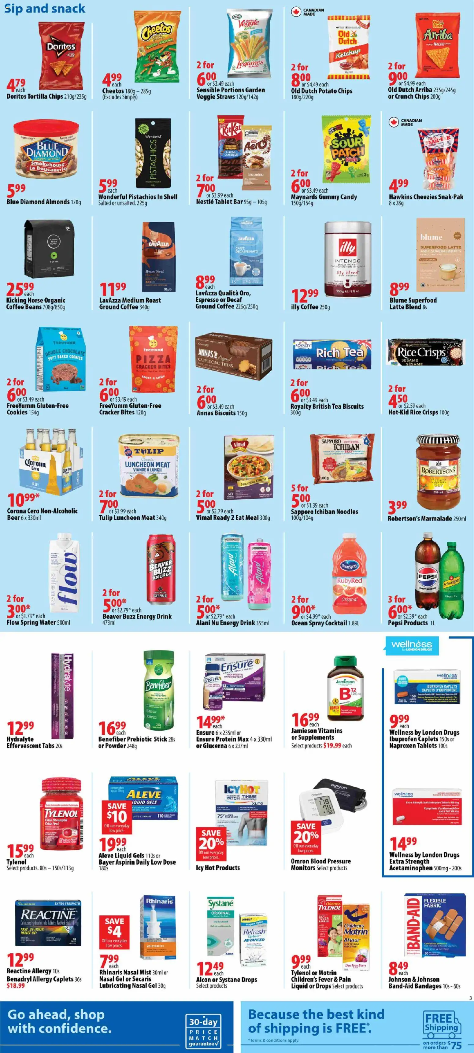 London Drugs flyer valid from 29.05.2026 | Page: 3 | Products: Rice, Noodles, Ketchup, Powder