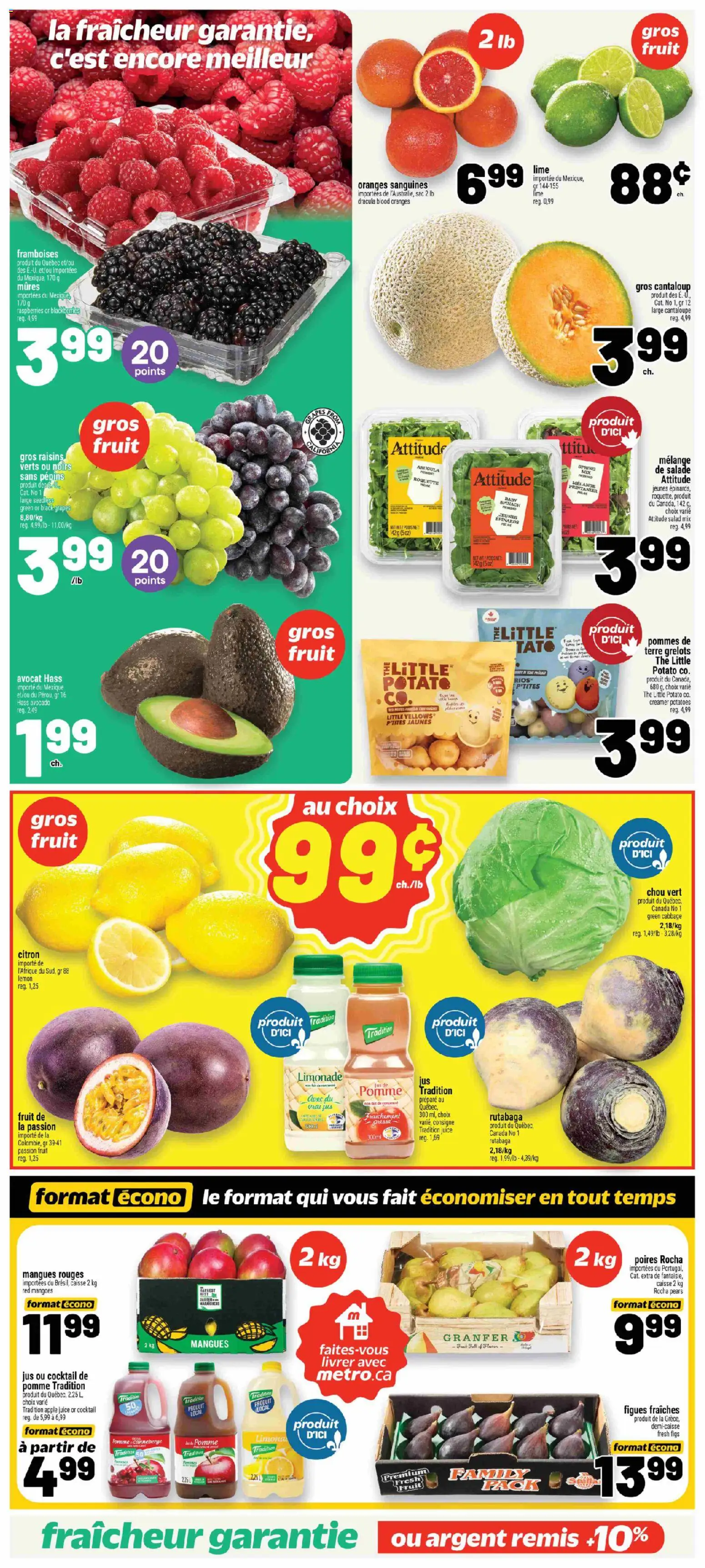 Metro flyer valid from Oct 1, 2026 | Page: 6 | Products: Fruit, Raisins, Avocado, Pears