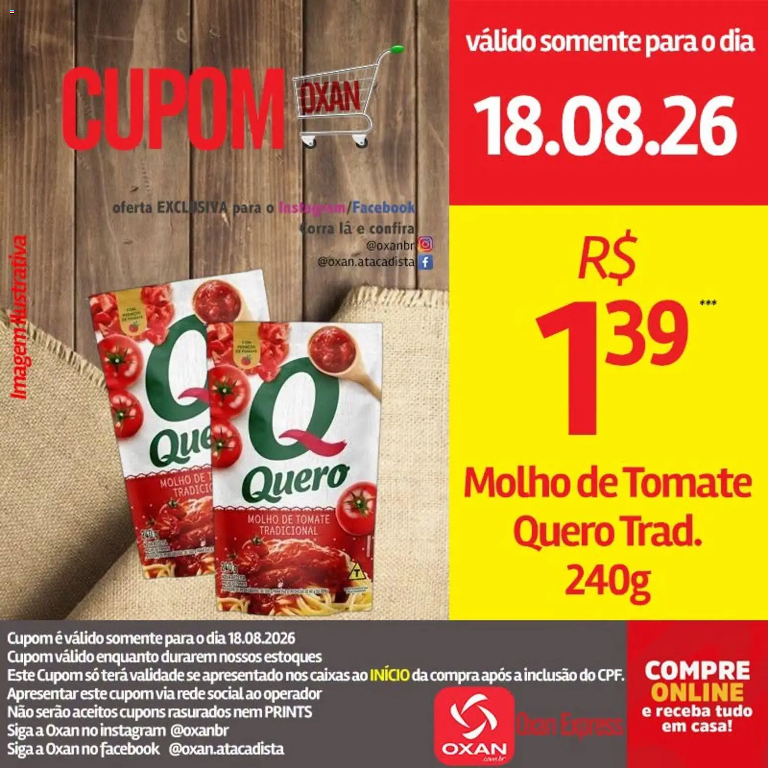 Oxan Atacadista Folheto - válido de 18/08/2026 | Página: 6 | Produtos: Tomate, Molho de tomate