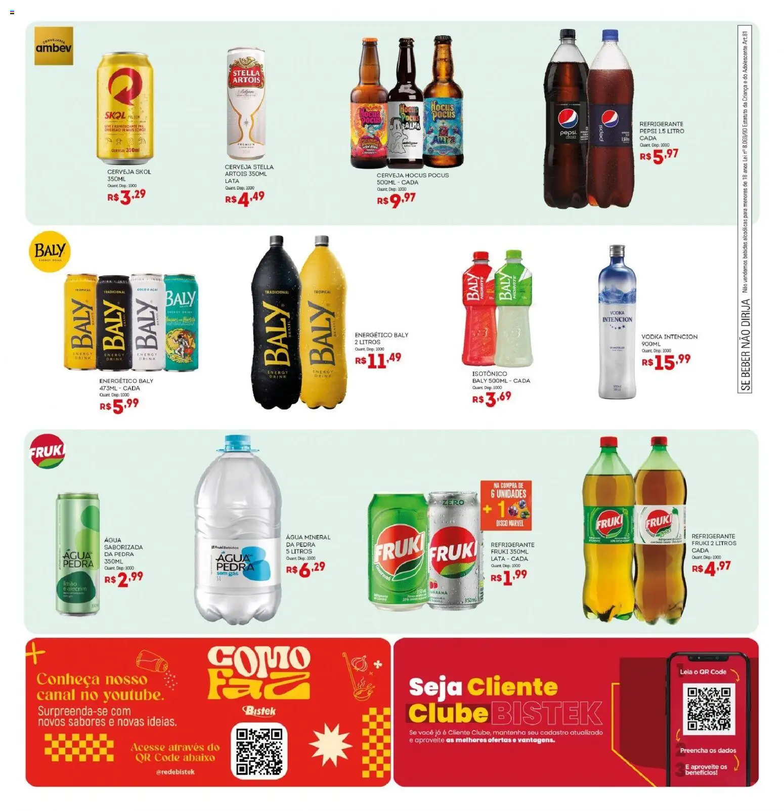 Bistek Supermercados Folheto - válido de 06.05.2026 | Página: 11 | Produtos: Coco, Energético, Vodka, Água mineral