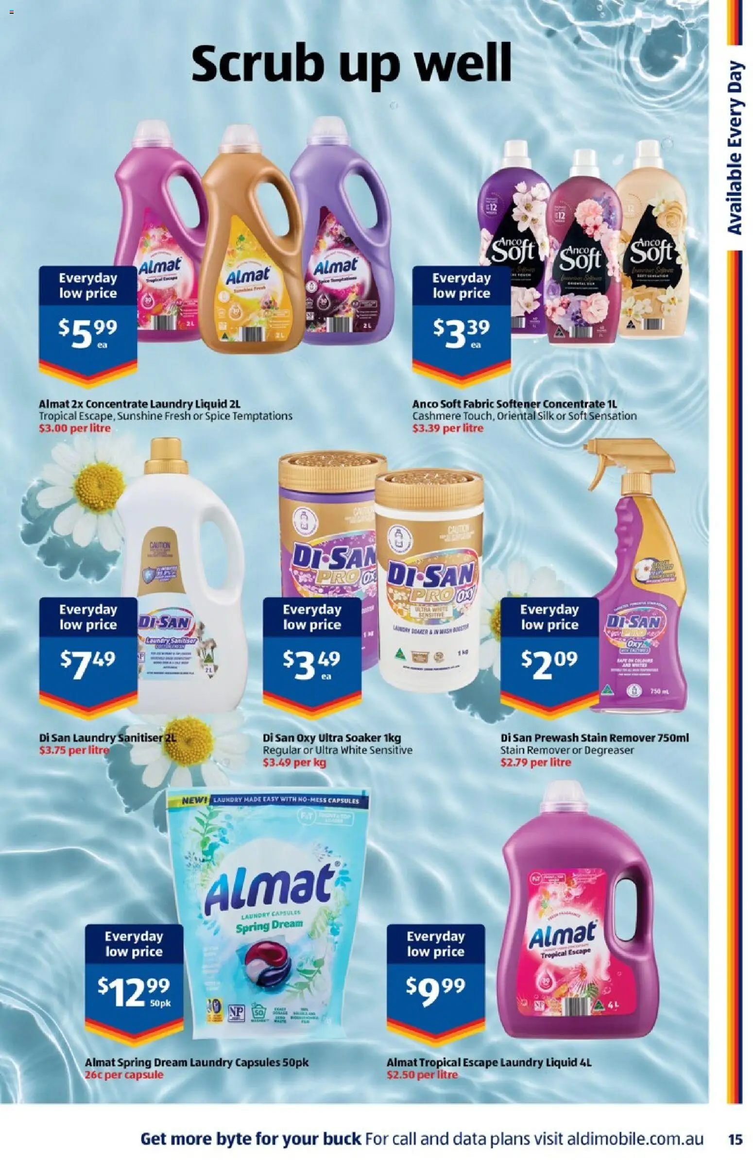 Aldi catalogue - valid from 19/08/2026 | Page: 15 | Products: Scrub, Fabric softener, Capsules, Laundry