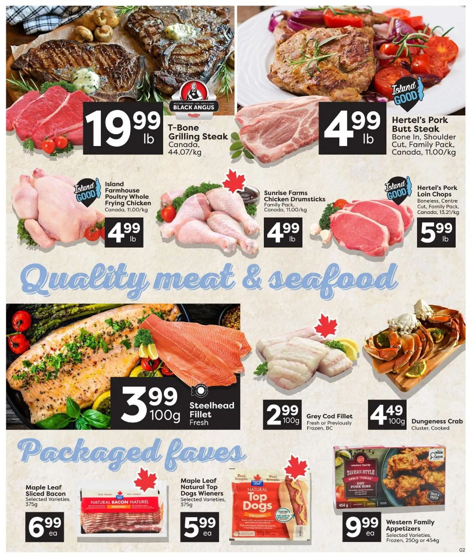 Quality Foods flyer valid from Sep 24, 2026 | Page: 5 | Products: Fillet, Steak, Chicken drumsticks, Garlic