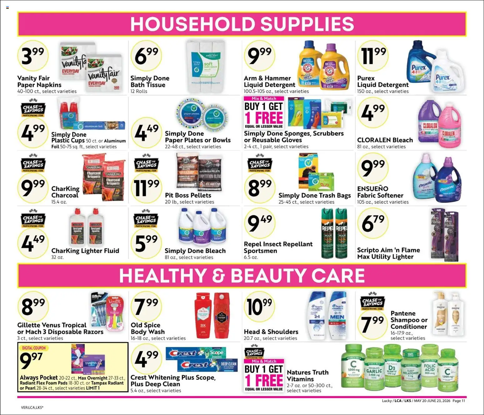Lucky Supermarkets Big Book of Savings - valid from 20.05.2026 | Page: 11 | Products: Melatonin, Hammer, Garlic, Gloves