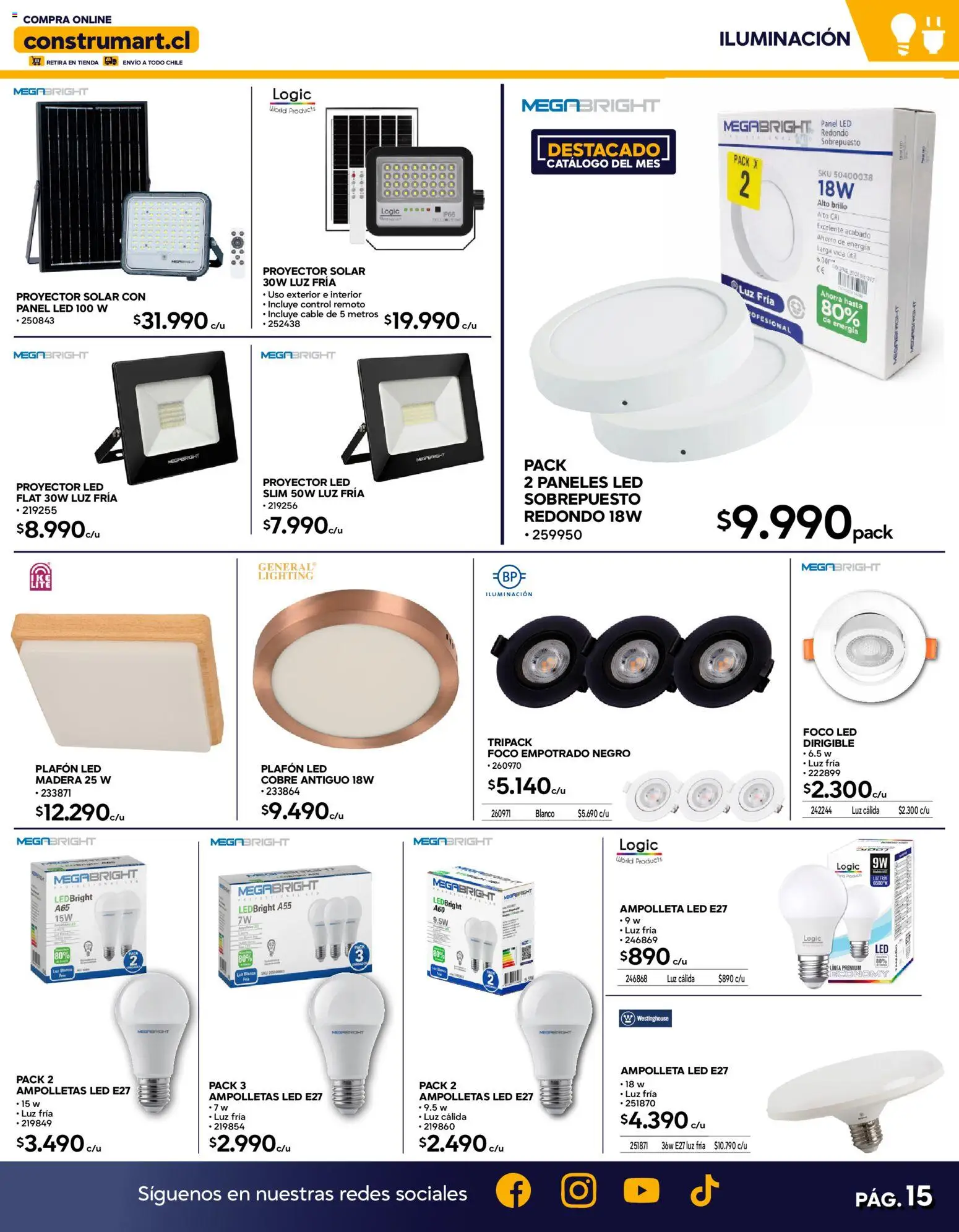 Construmart Ofertas │ válido desde el 01.05.2026 | Página: 15 | Productos: Brillo, Proyector, Control remoto, Foco
