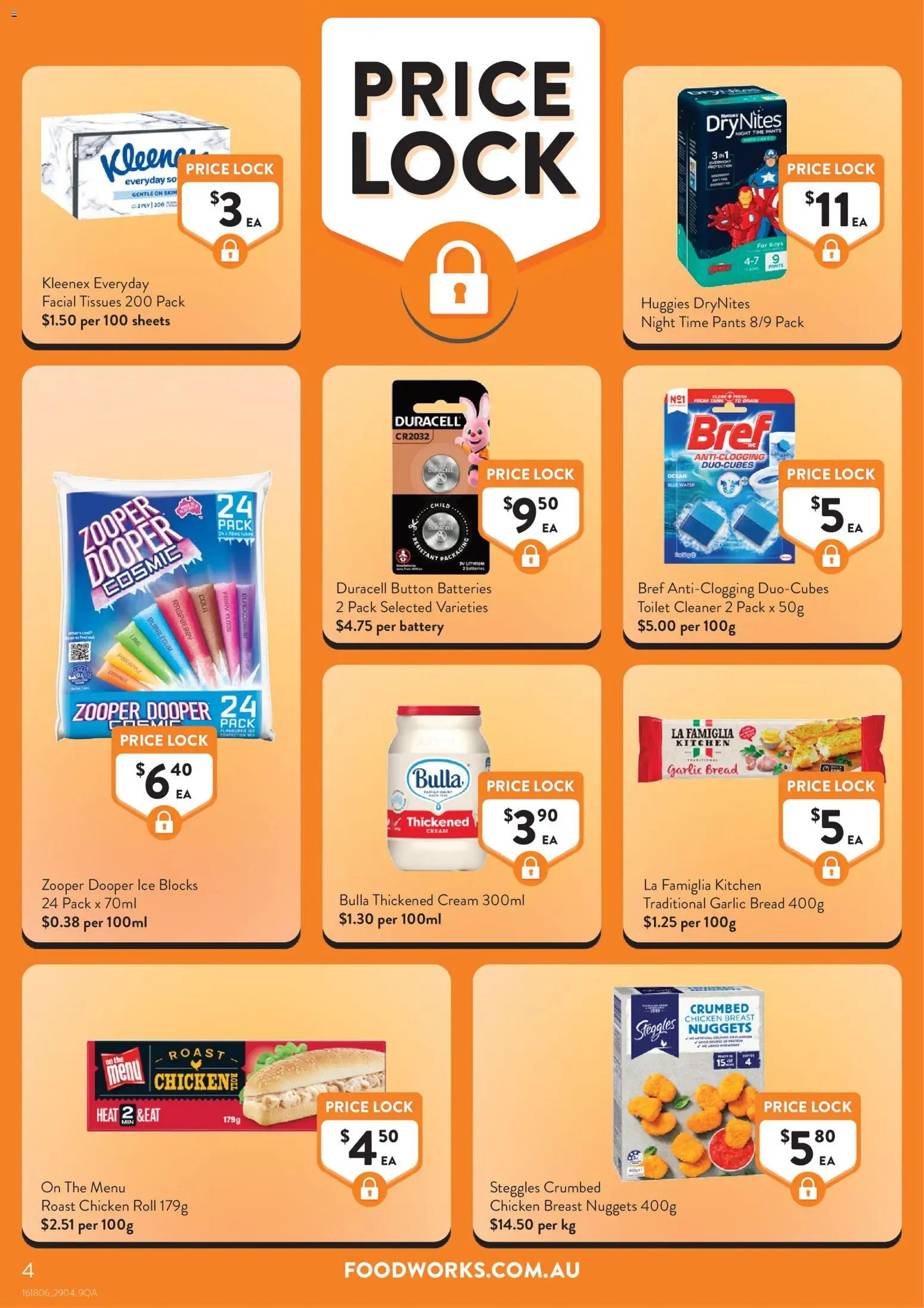 Foodworks catalogue - valid from 29.04.2026 | Page: 4 | Products: Toilet, Cleaner, Pants, Tissues