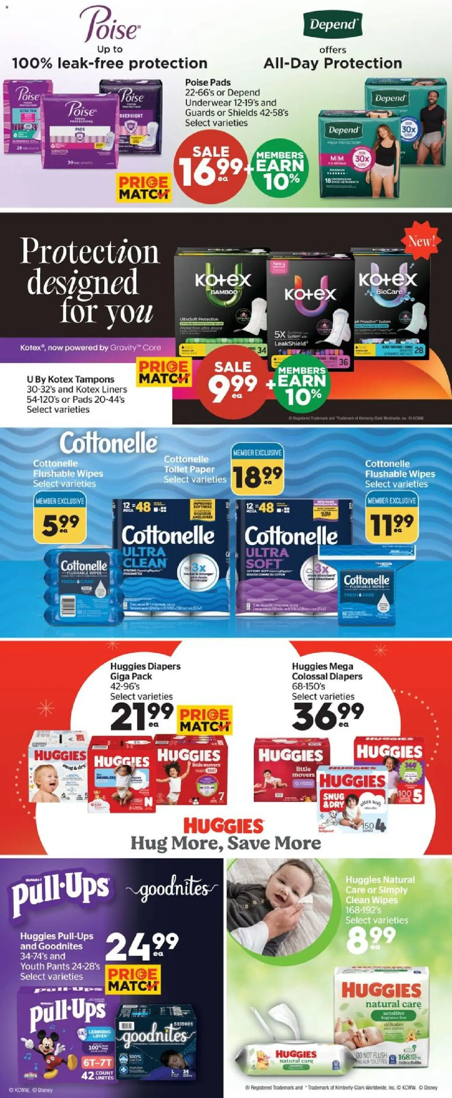 Calgary Co-op flyer valid from Sep 3, 2026 | Page: 8 | Products: Toilet paper, Diapers, Tampons, Underwear