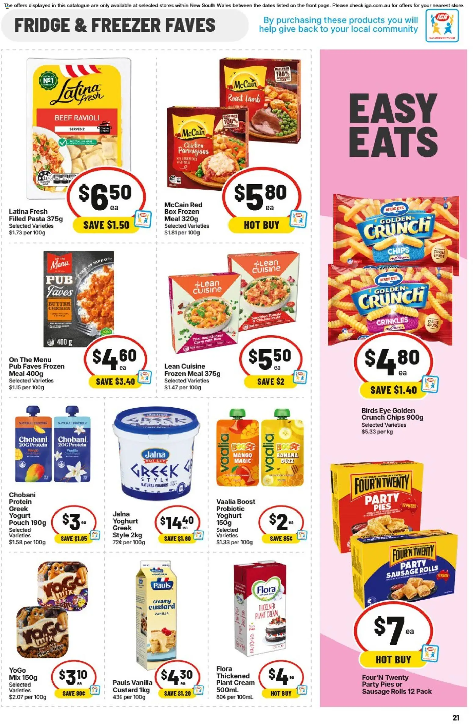 IGA catalogue - valid from 05/08/2026 | Page: 21 | Products: Butter, Chicken, Rice, Pies