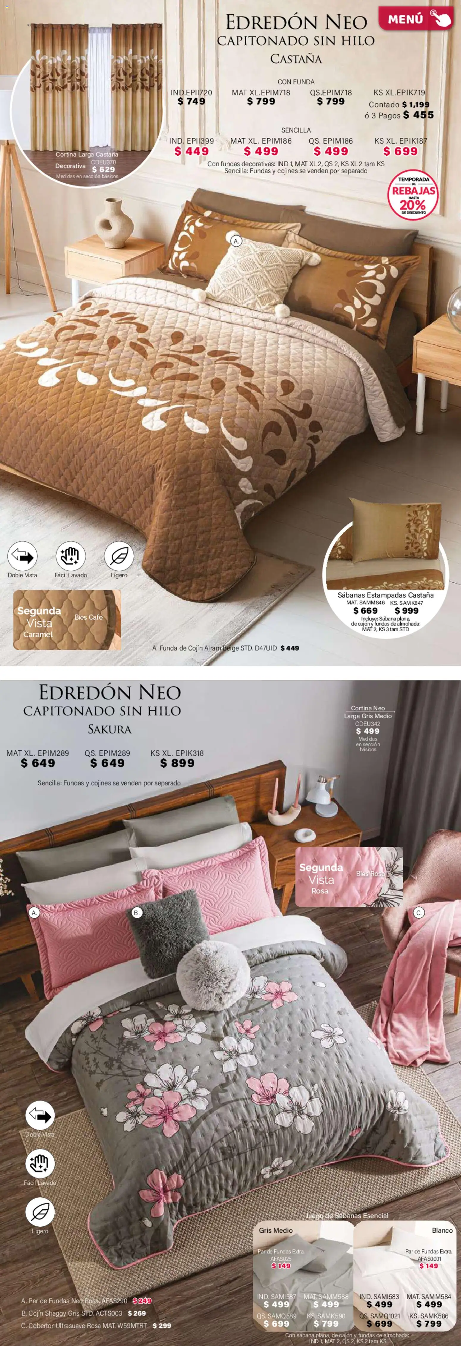 Nuevas ofertas de Colchas Concord válidas en toda la República Mexicana desde el 01/02/2026. ¡Encuentra las mejores ofertas en Colchas Concord catálogo! | Página: 55 | Productos: Café, Funda, Almohada, Sabanas