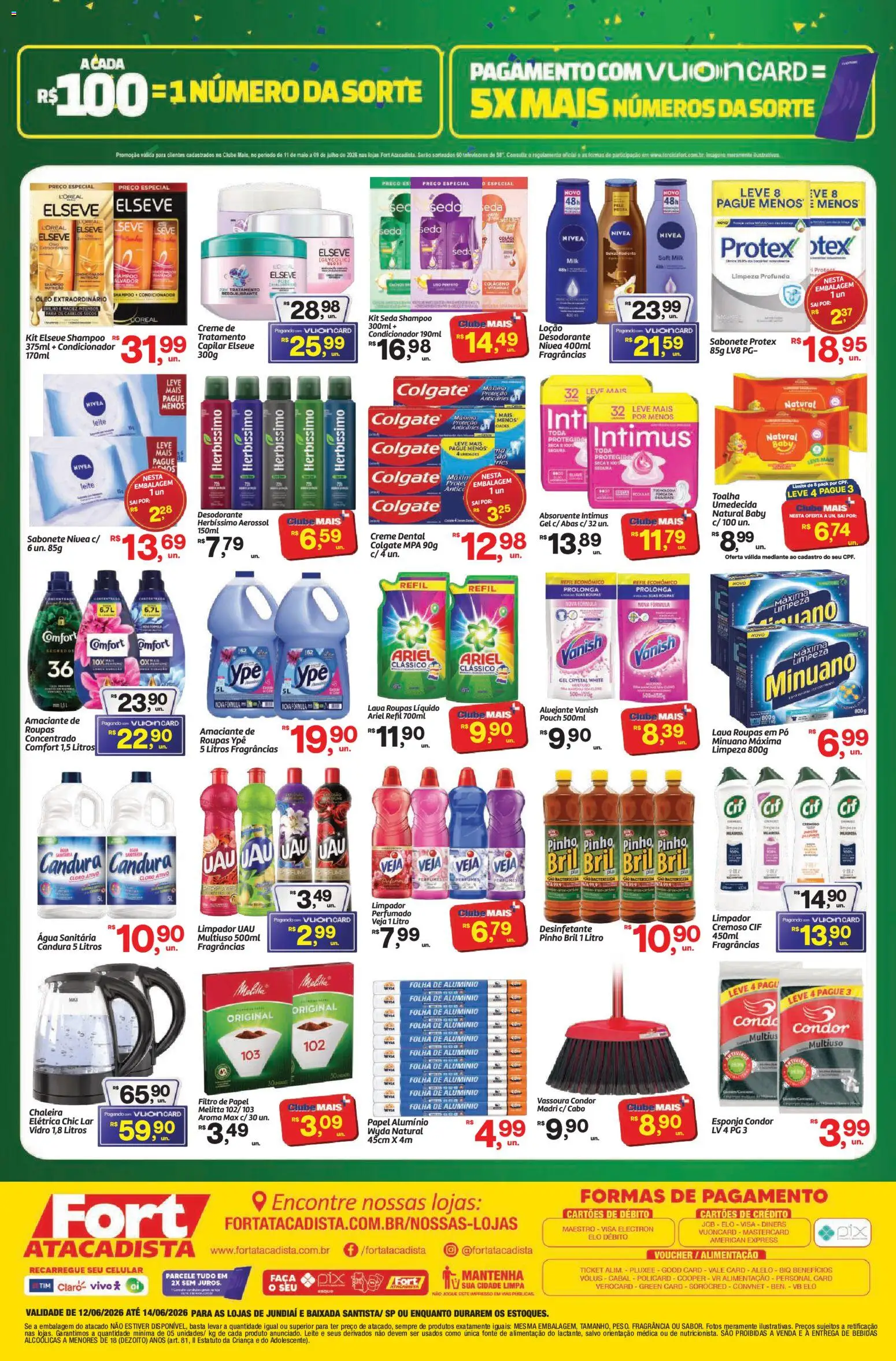 Fort Atacadista Folheto - válido de 12.06.2026 | Página: 4 | Produtos: Fragrância, Esponja, Sabonete, Absorvente