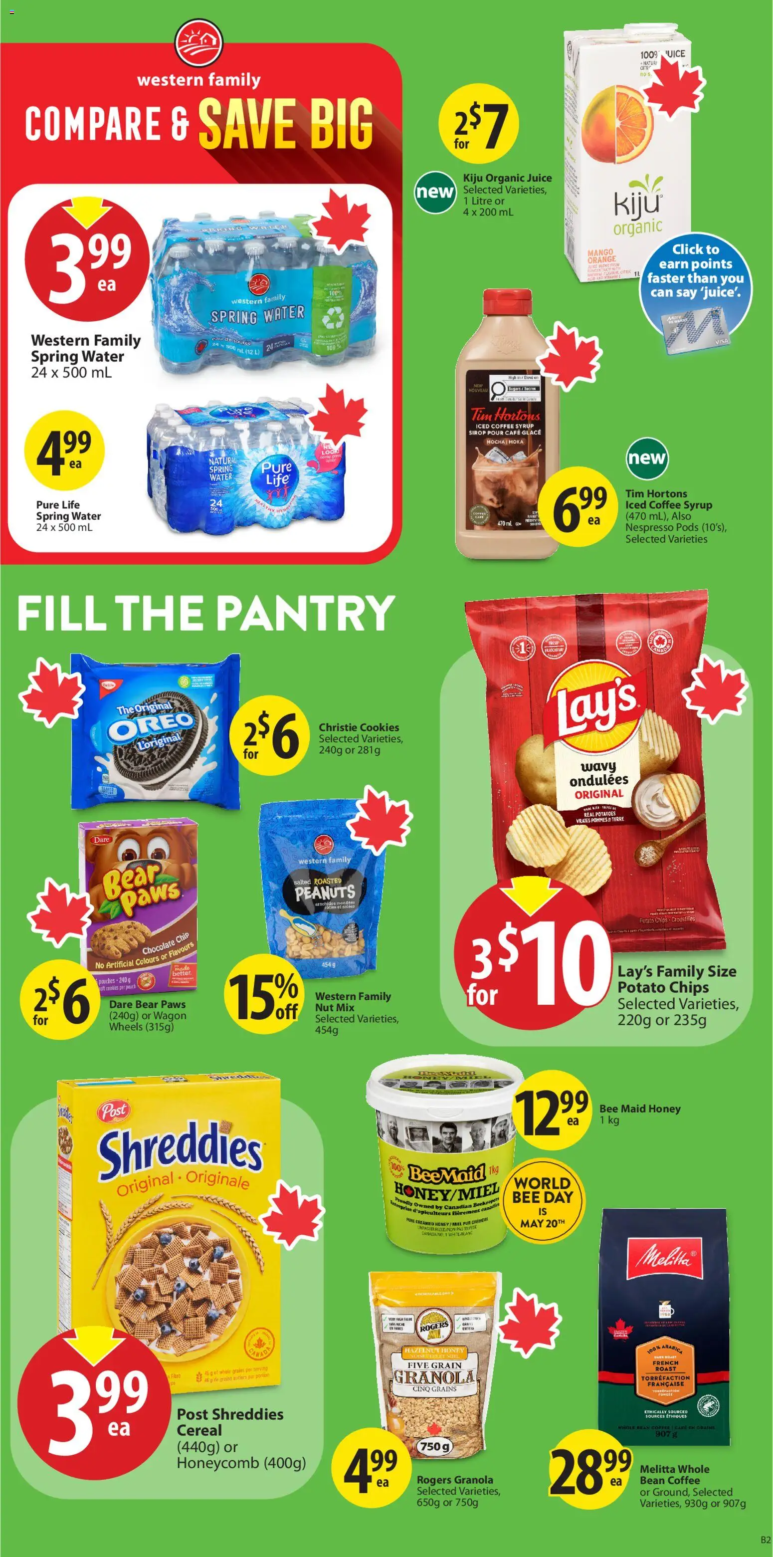 Save on foods flyer valid from 14.05.2026 | Page: 14 | Products: Chips, Potatoes, Coffee, Chocolate