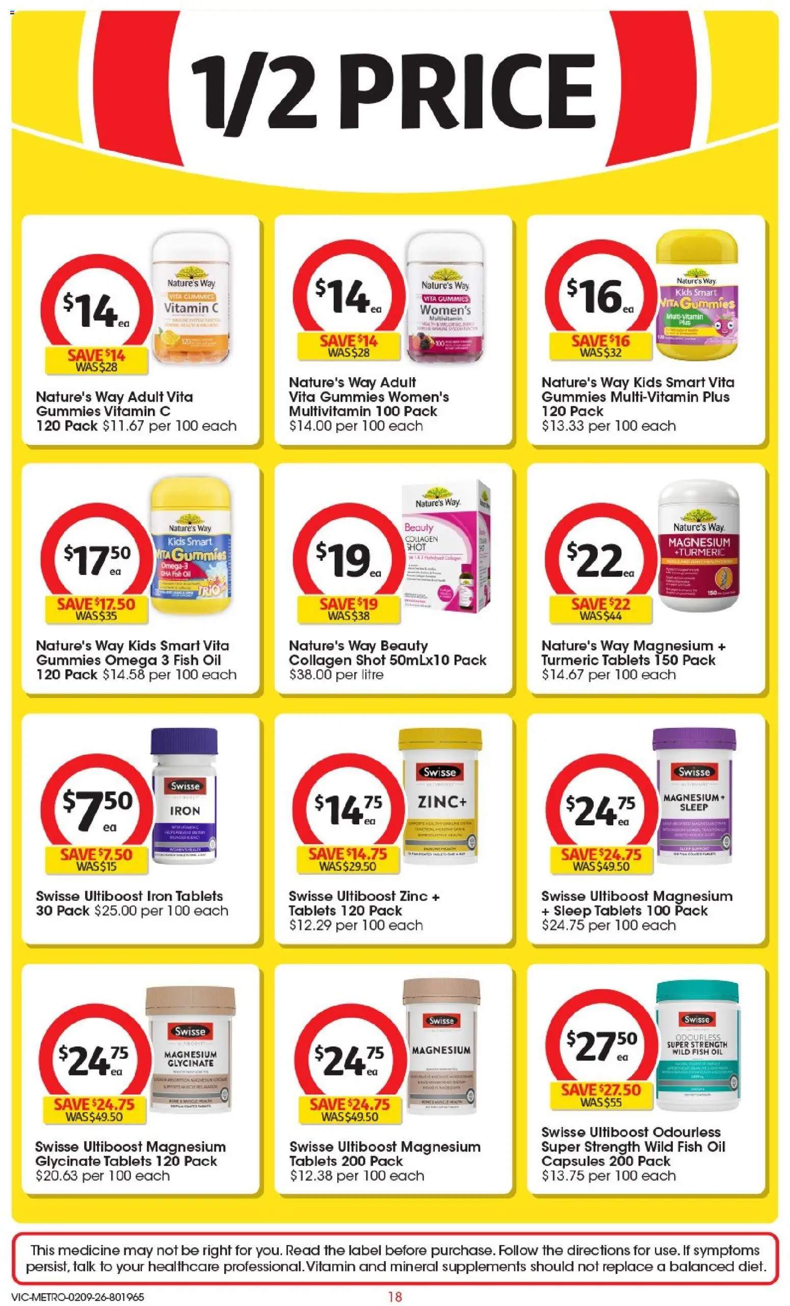 Coles catalogue - valid from 02/09/2026 | Page: 19 | Products: Fish oil, Multivitamin, Tablets, Zinc