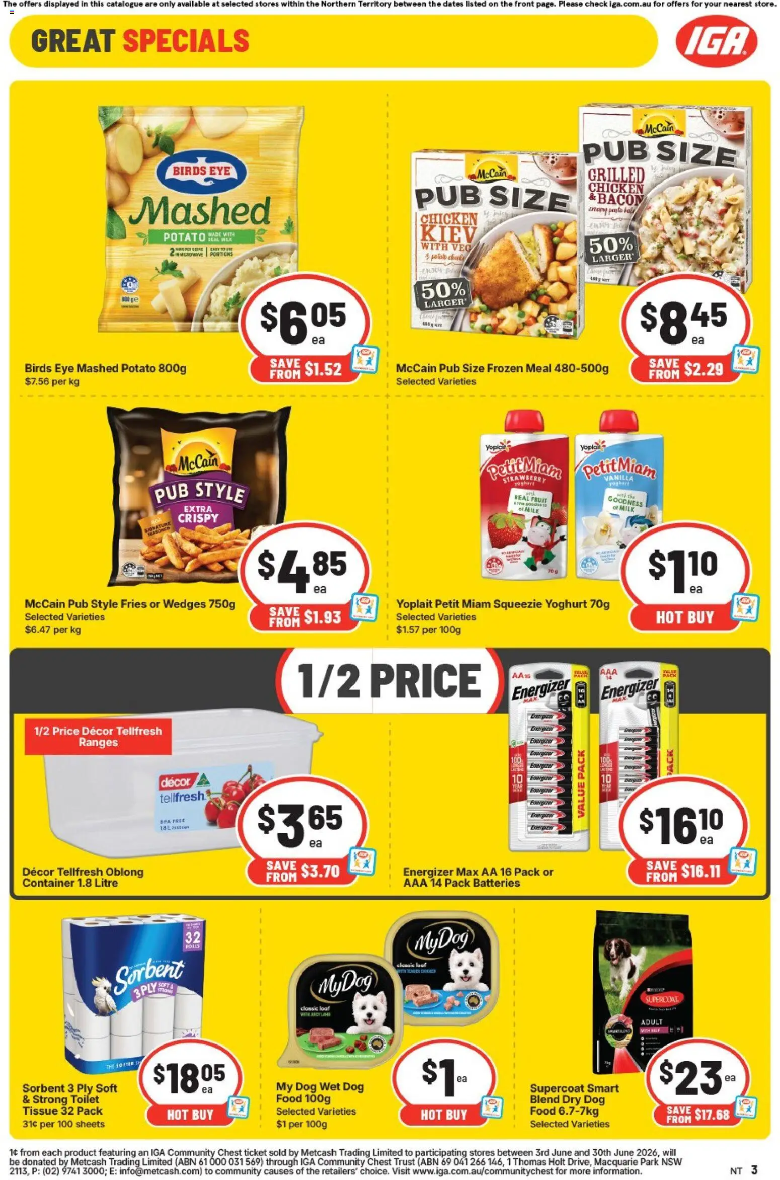 IGA catalogue - valid from 03.06.2026 | Page: 3 | Products: Decor, Toilet, Milk, Yoghurt