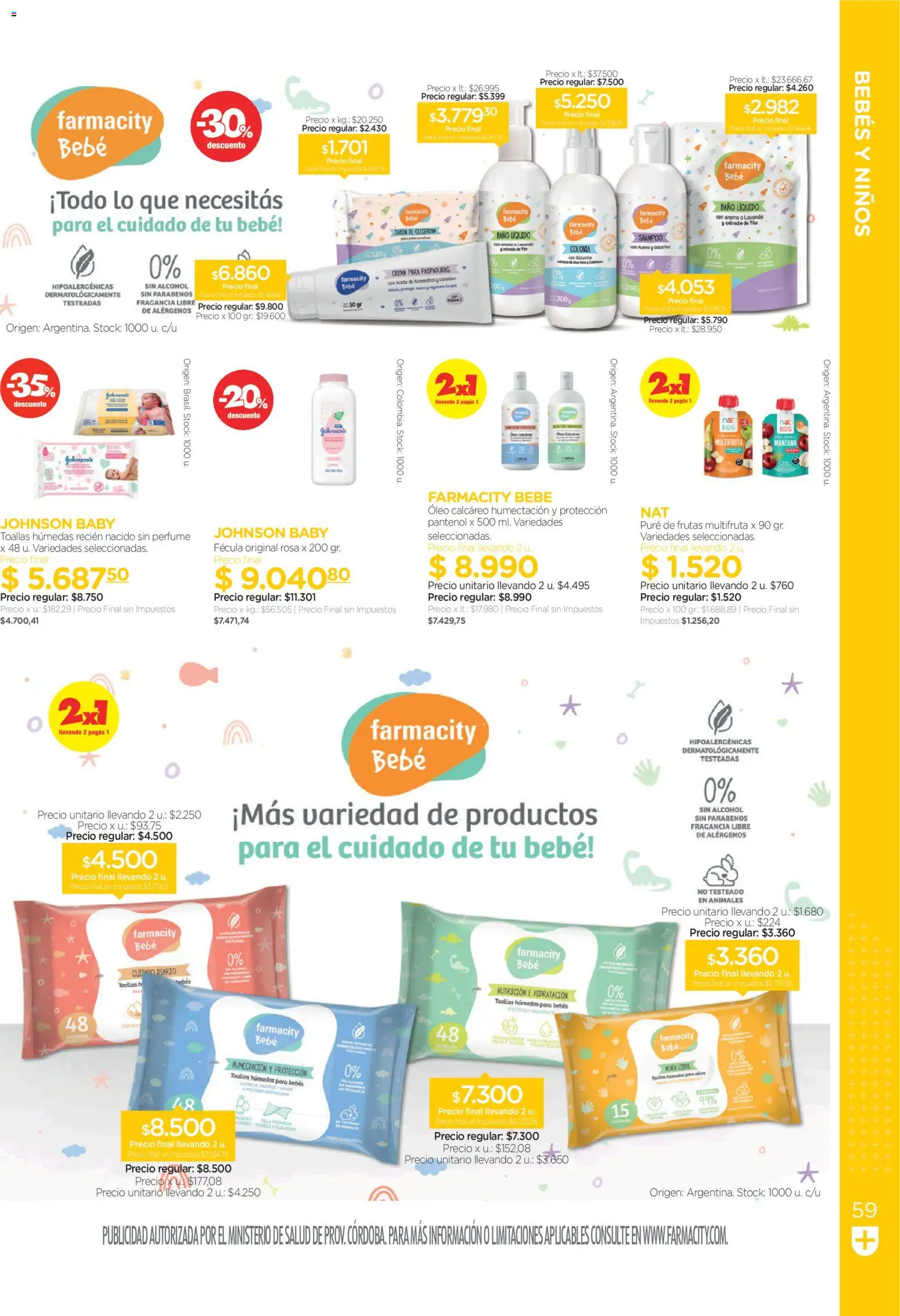 Farmacity catálogo │ válido desde el 01/09/2026 | Página: 59 | Productos: Almendras, Baño, Puré, Crema