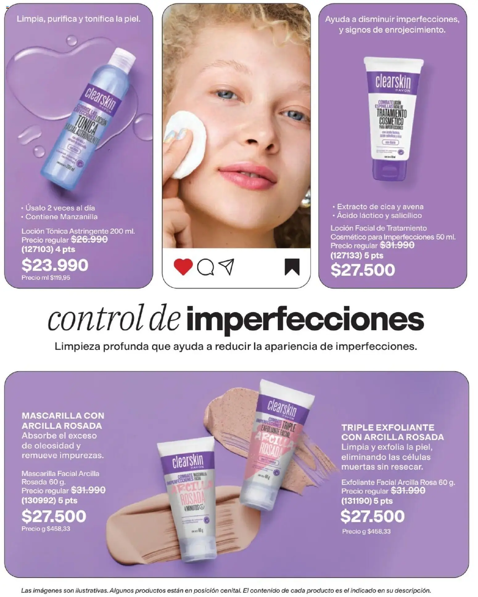 Avon revista - valida desde el 29/07/2026 | Página: 119 | Productos: Exfoliante facial, Avena, Loción, Mascarilla