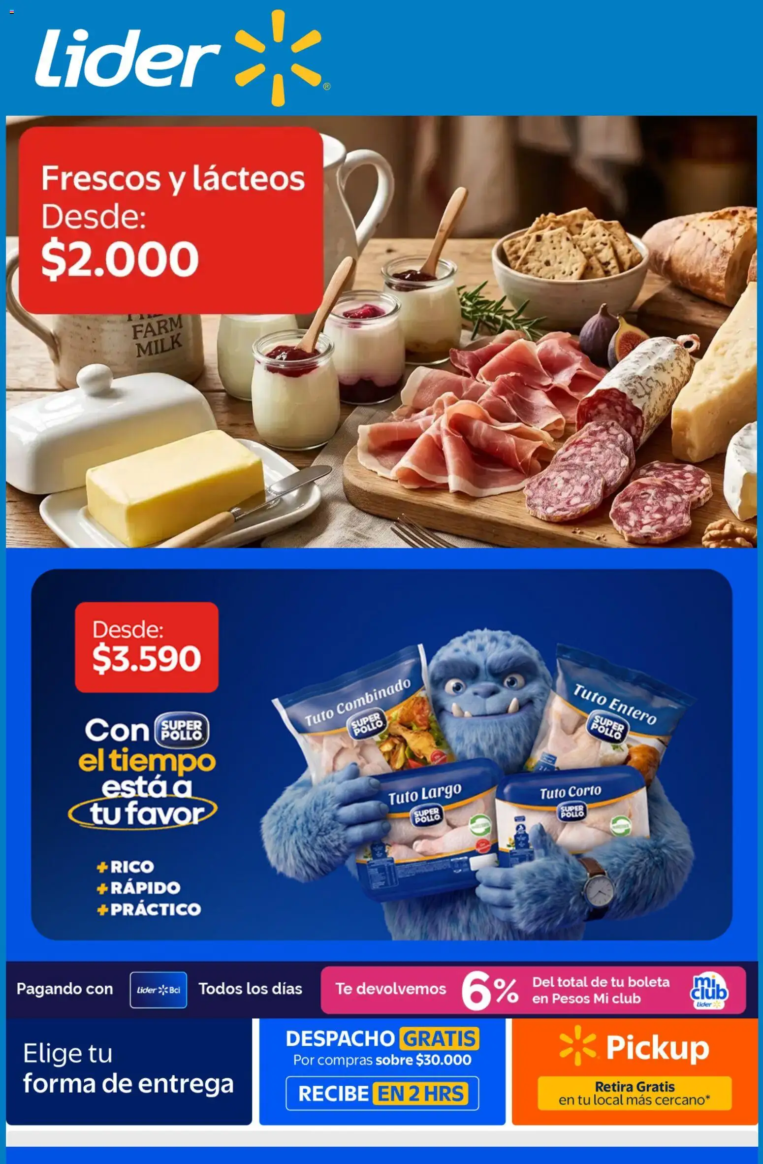 Lider Ofertas │ válido desde el 28.07.2026 | Página: 1 | Productos: Sobre, Pollo, Té