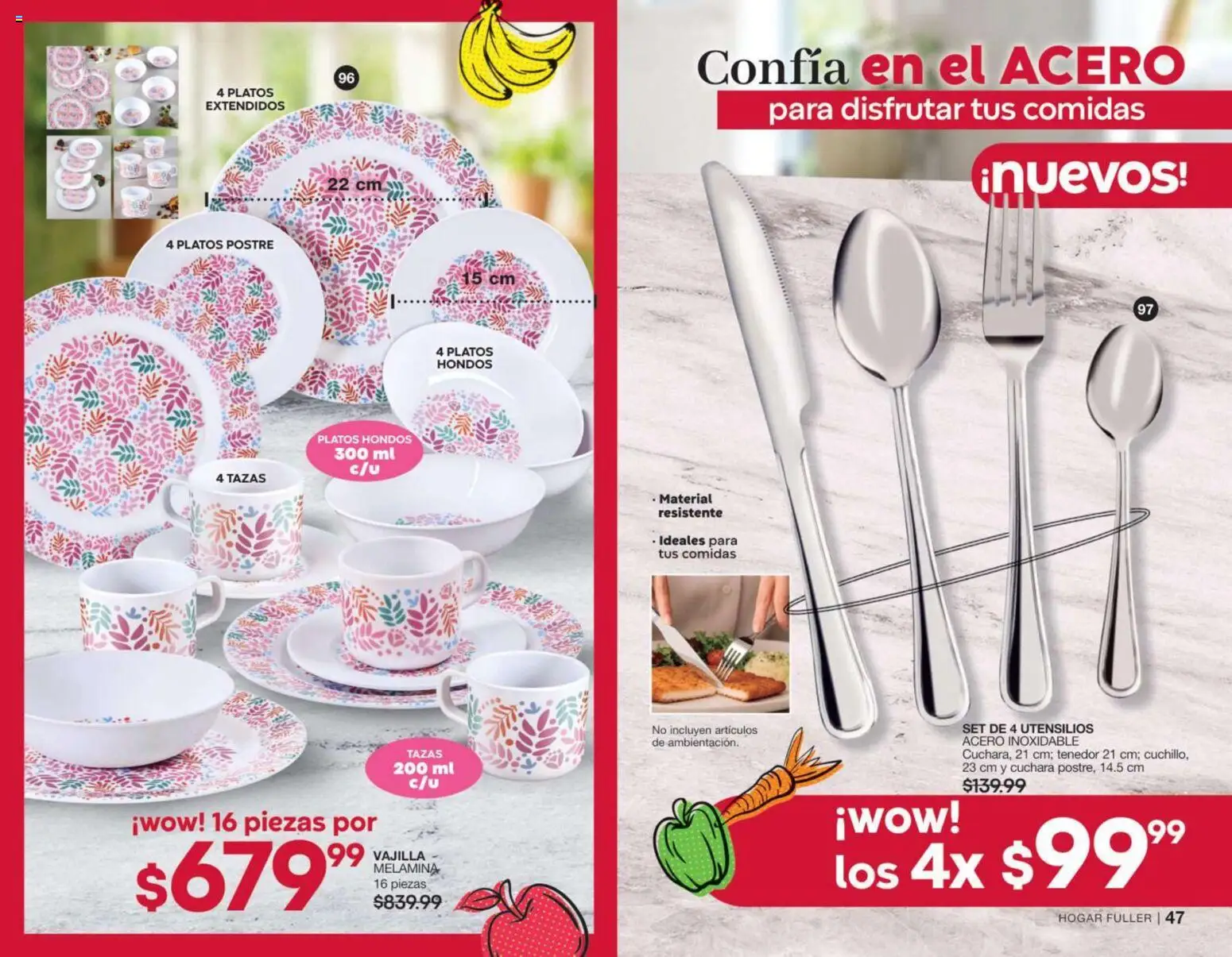 Nuevas ofertas de Fuller válidas en toda la República Mexicana desde el 02/09/2026. ¡Encuentra las mejores ofertas en Fuller campaña 11 2026! | Página: 25 | Productos: Vajilla, Postre, Cuchara, Tenedor