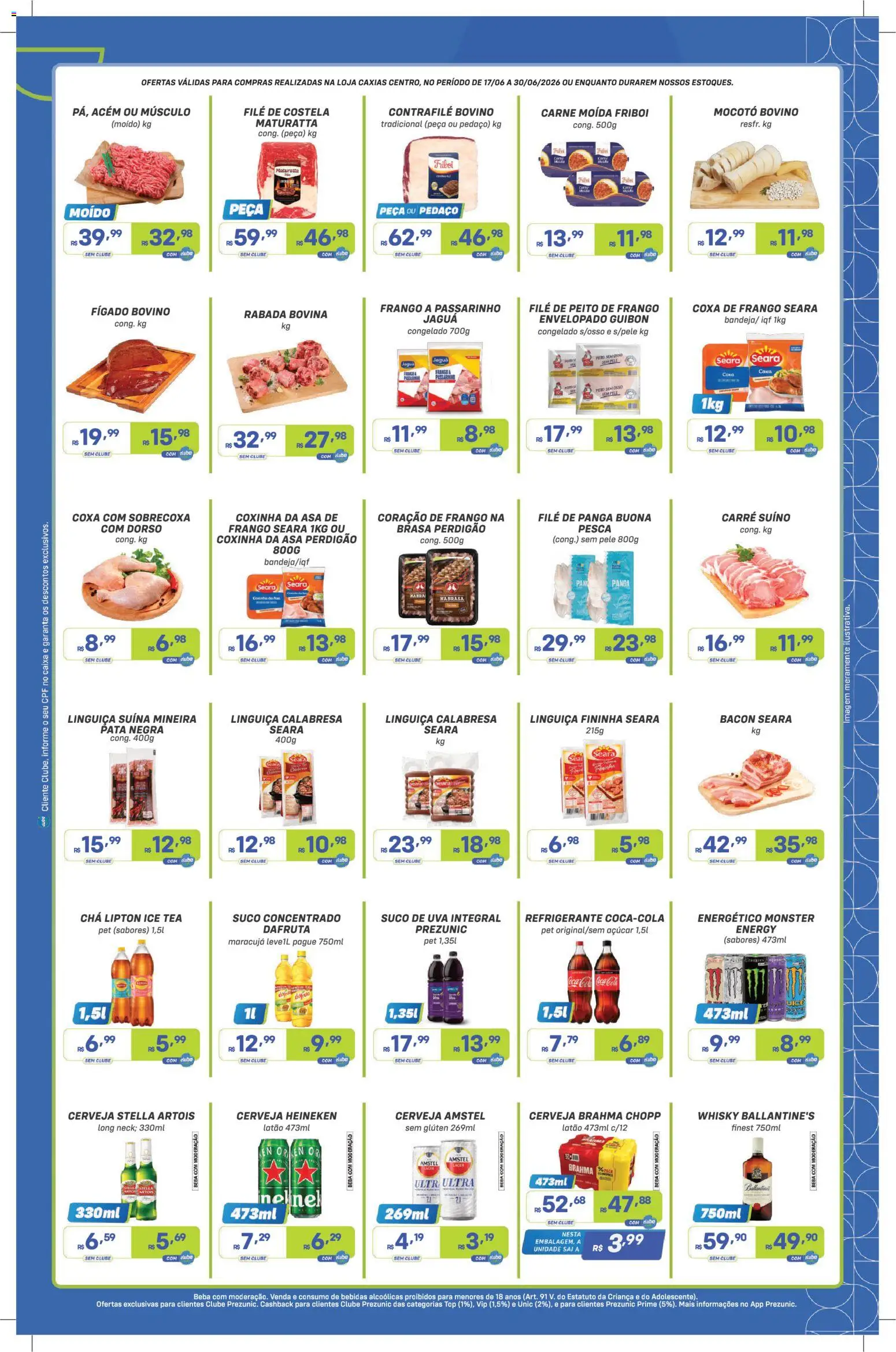 Prezunic Folheto - válido de 17.06.2026 | Página: 2 | Produtos: Cola, Chá, Heineken, Peito de frango
