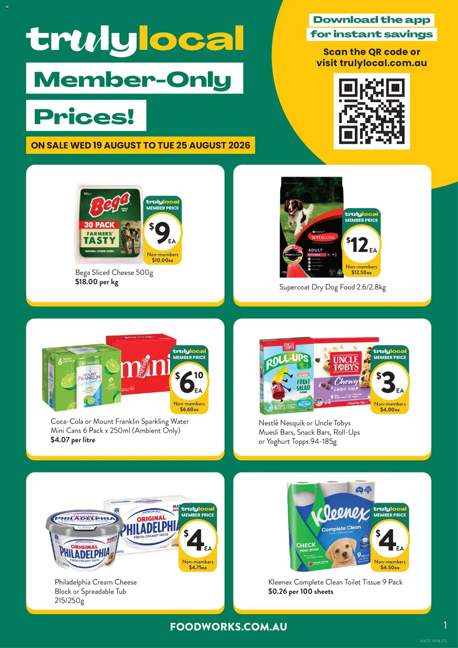 Foodworks catalogue - valid from 19/08/2026 | Page: 1 | Products: Cream cheese, Yoghurt, Cream, Fruit
