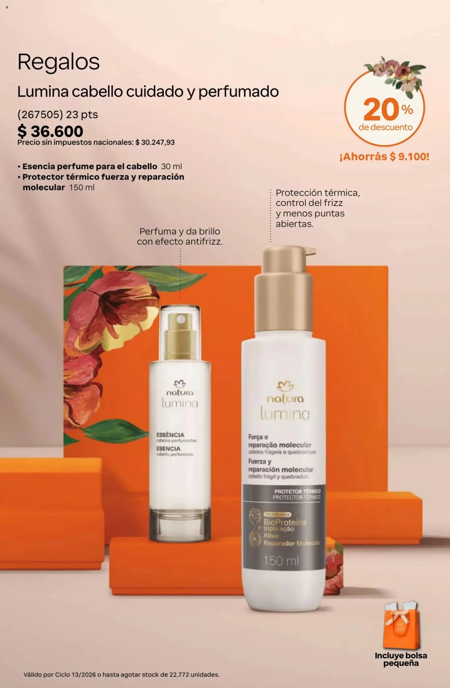 Catálogo Natura Ciclo 13 │ válido desde el 02/09/2026 | Página: 32 | Productos: Bolsa, Perfume, Brillo