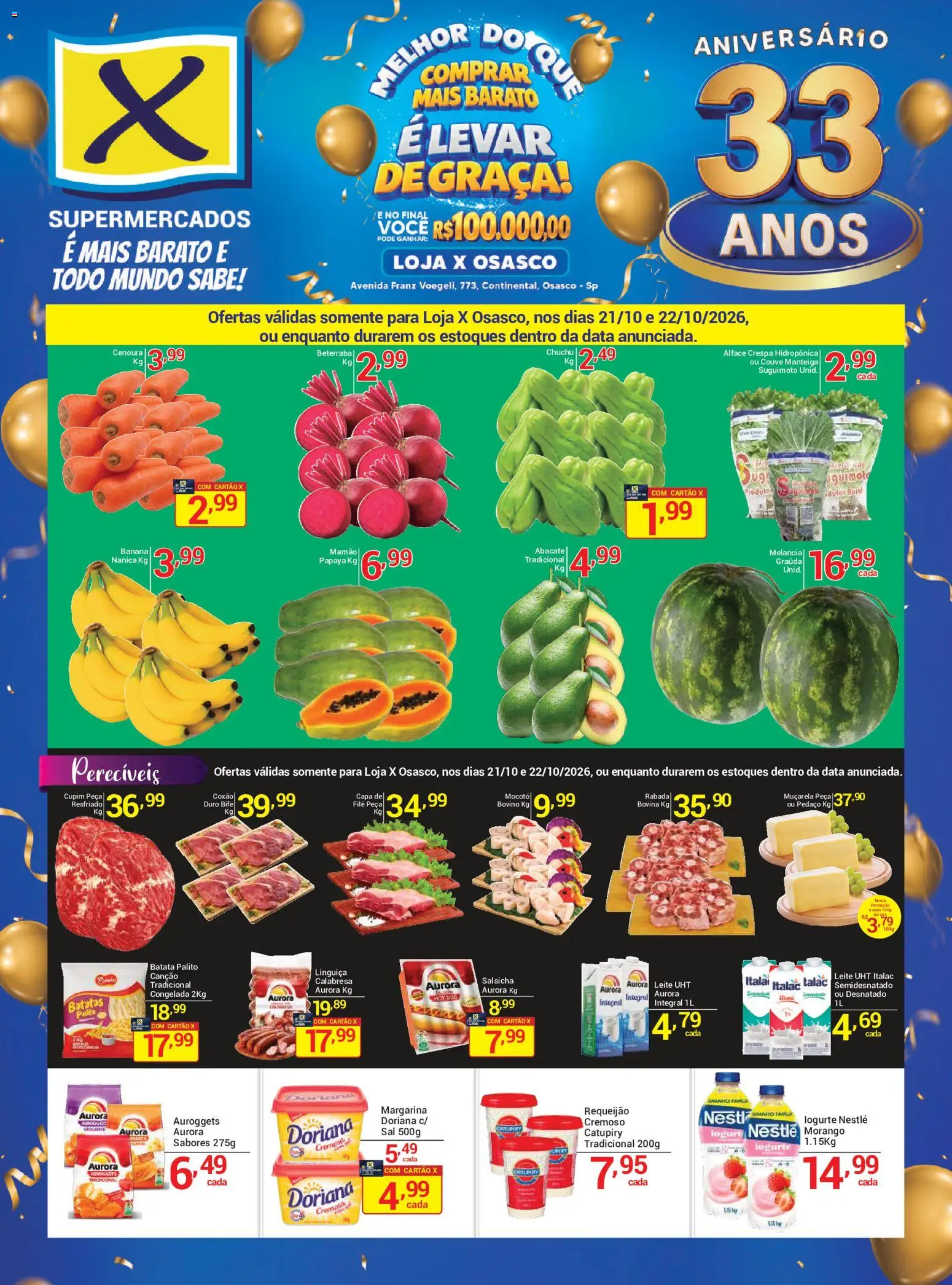 X Supermercados Folheto - válido de 21/10/2026 | Página: 1