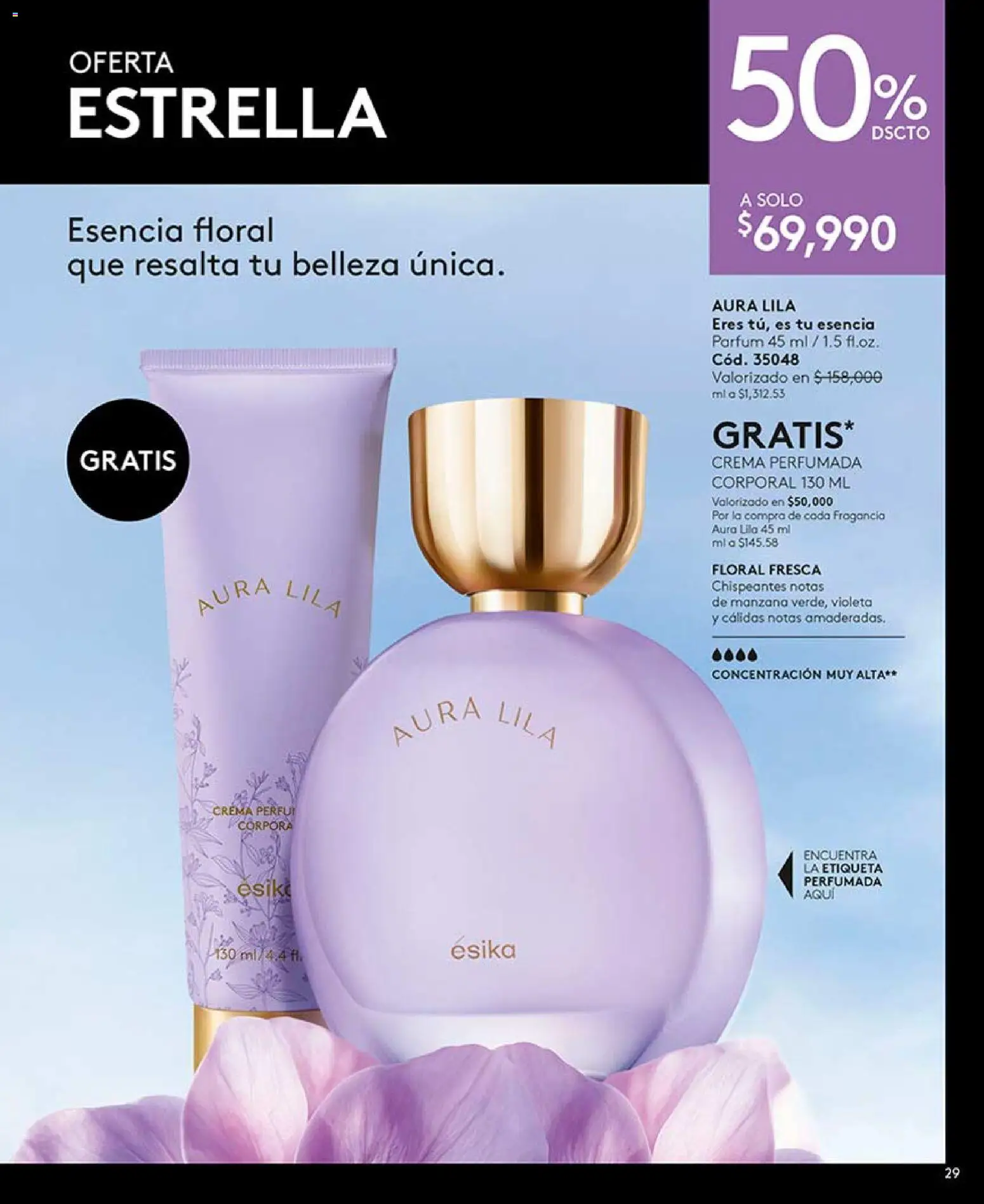 Ésika revista - valida desde el 17/07/2026 | Página: 29 | Productos: Crema, Manzana, Fragancia