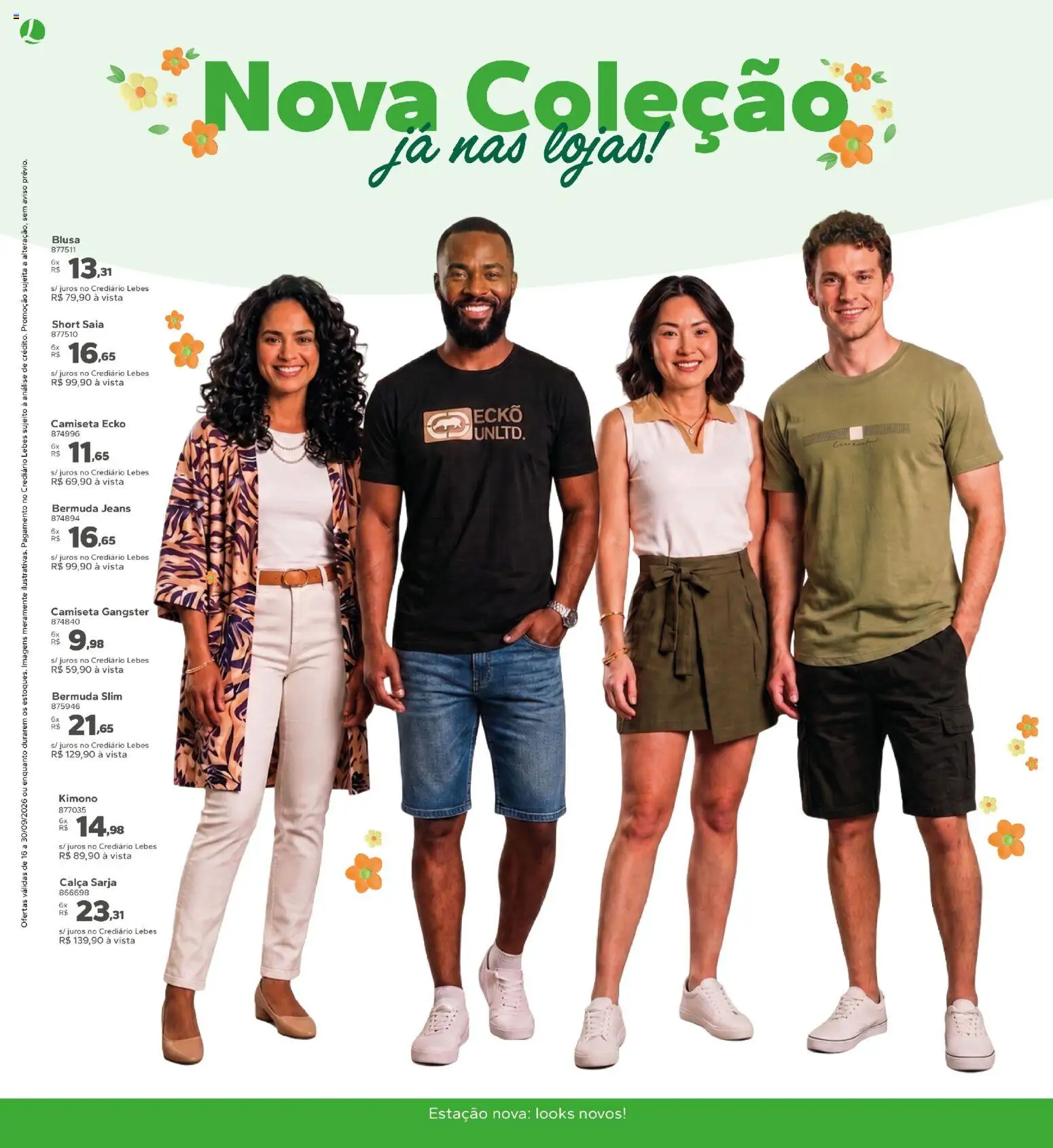 Lebes Folheto - válido de 16/09/2026 | Página: 6 | Produtos: Kimono, Saia, Blusa, Calça