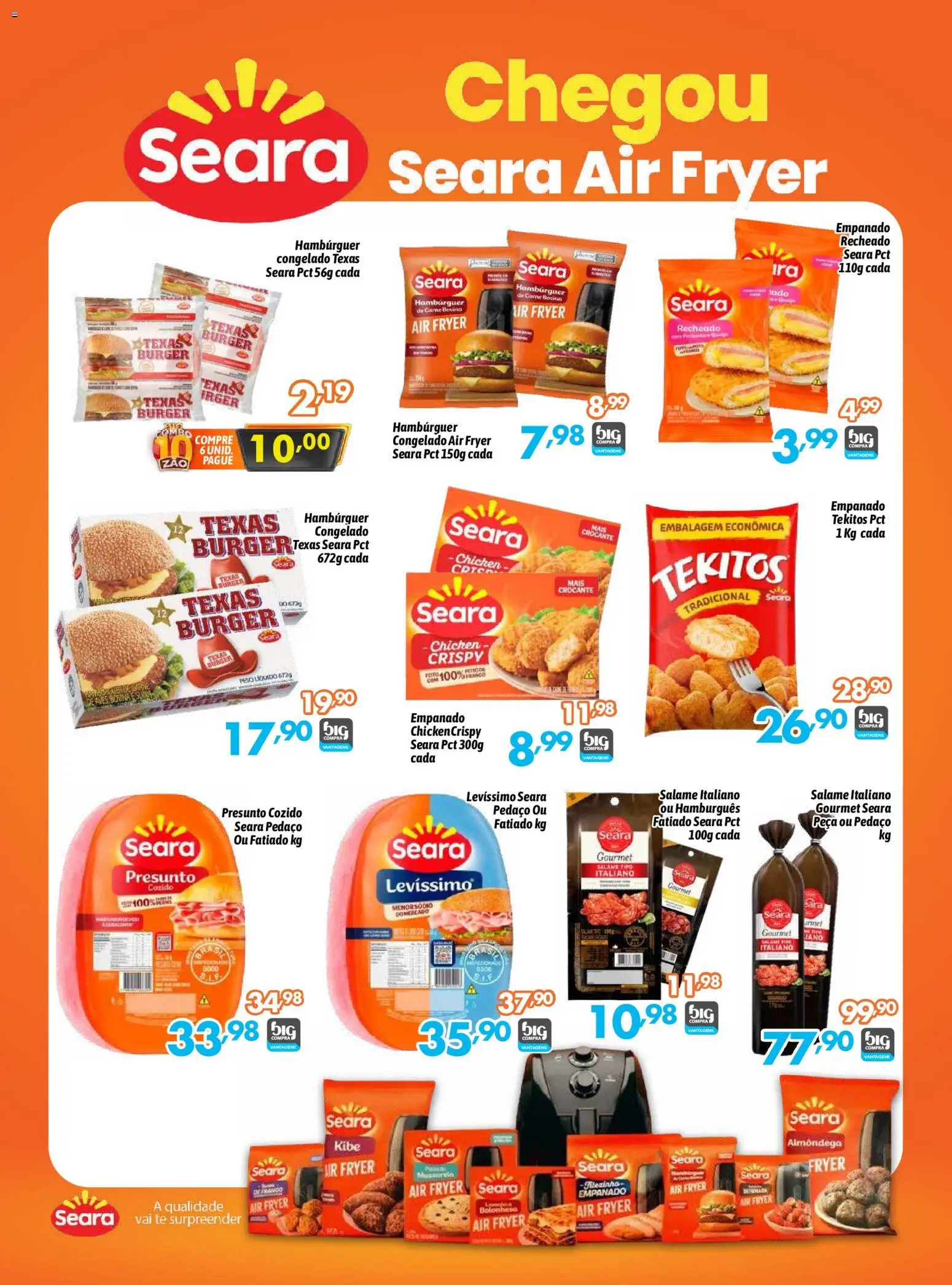 Big Compra Folheto - válido de 07.05.2026 | Página: 20 | Produtos: Air fryer, Presunto, Carne, Hambúrguer