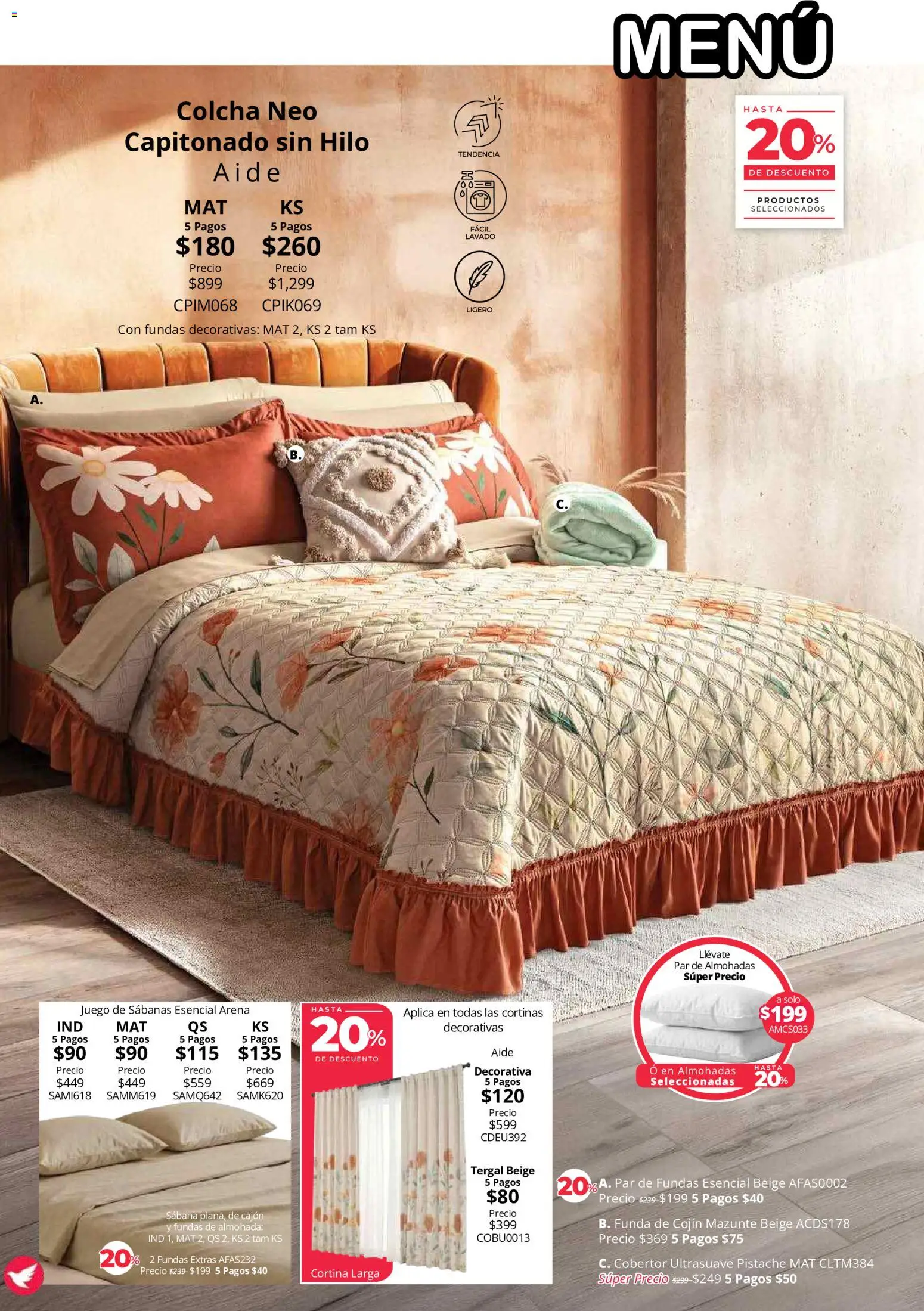 Nuevas ofertas de Colchas Concord válidas en toda la República Mexicana desde el 01/08/2026. ¡Encuentra las mejores ofertas en Colchas Concord catálogo! | Página: 119 | Productos: Cobertor, Juego, Funda, Almohada