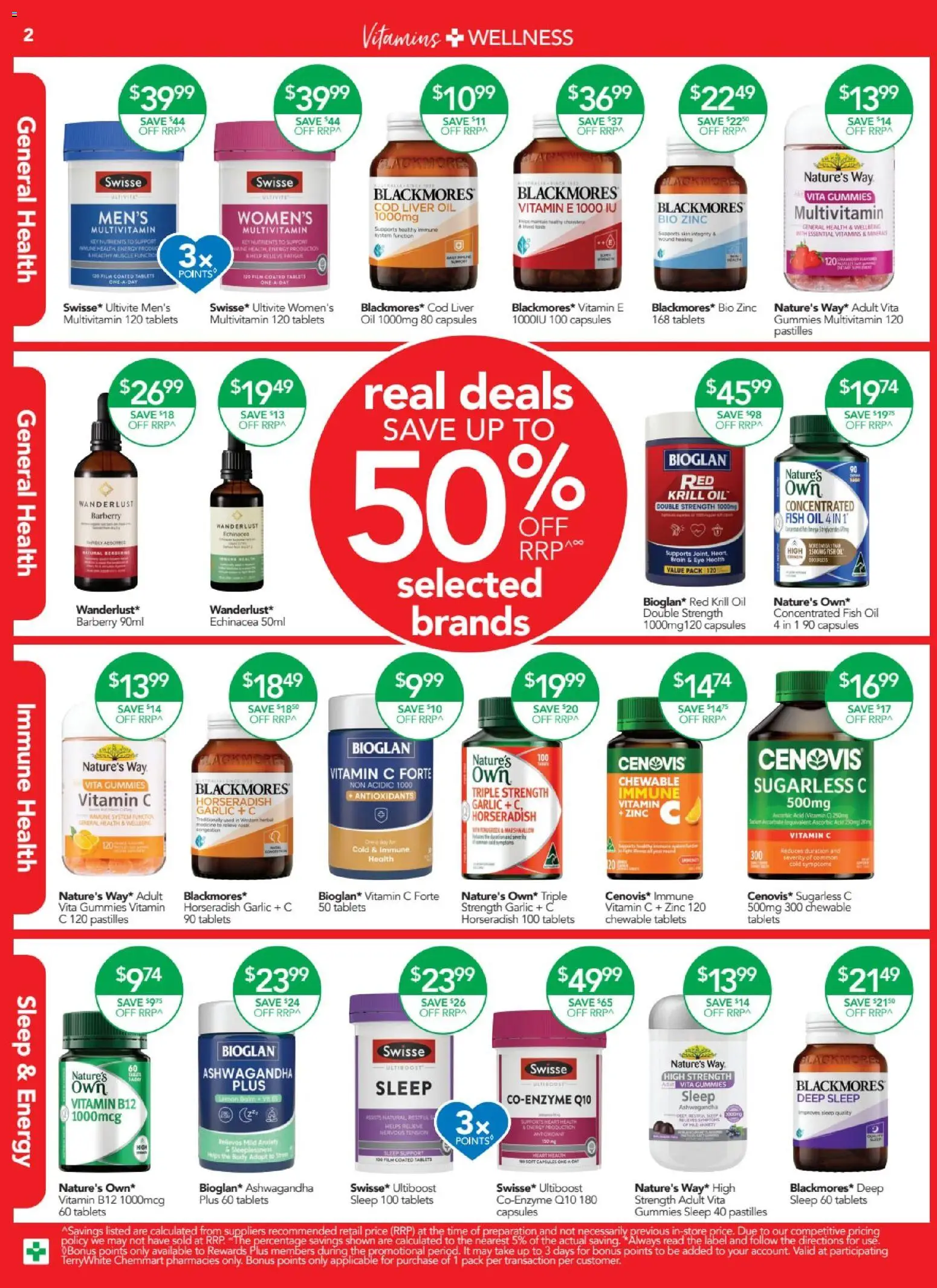 Terry White catalogue - valid from 26.03.2026 | Page: 2 | Products: Garlic, Multivitamin, Nutrients, Tablets