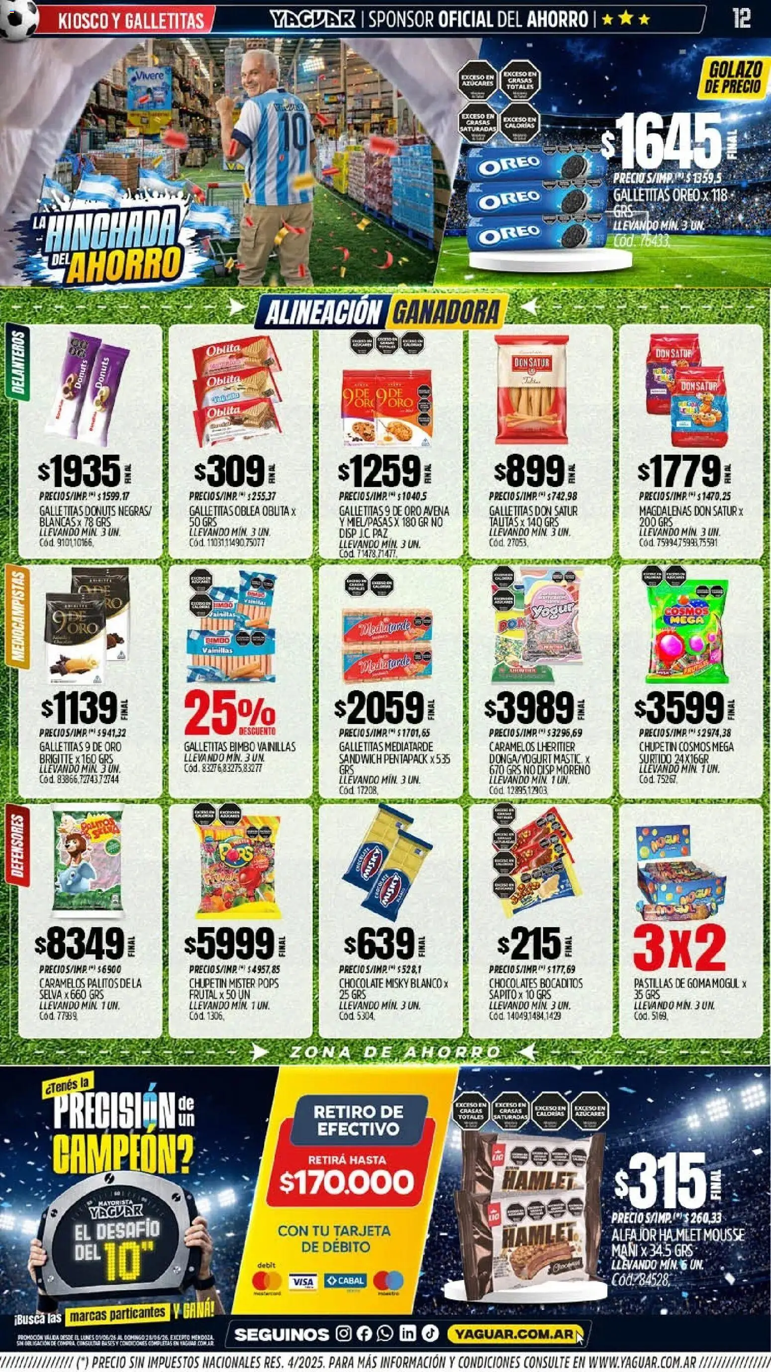 Yaguar - Oferta Semanal Misiones │ válido desde el 01.06.2026 | Página: 12 | Productos: Avena, Mani, Chocolate, Alfajor