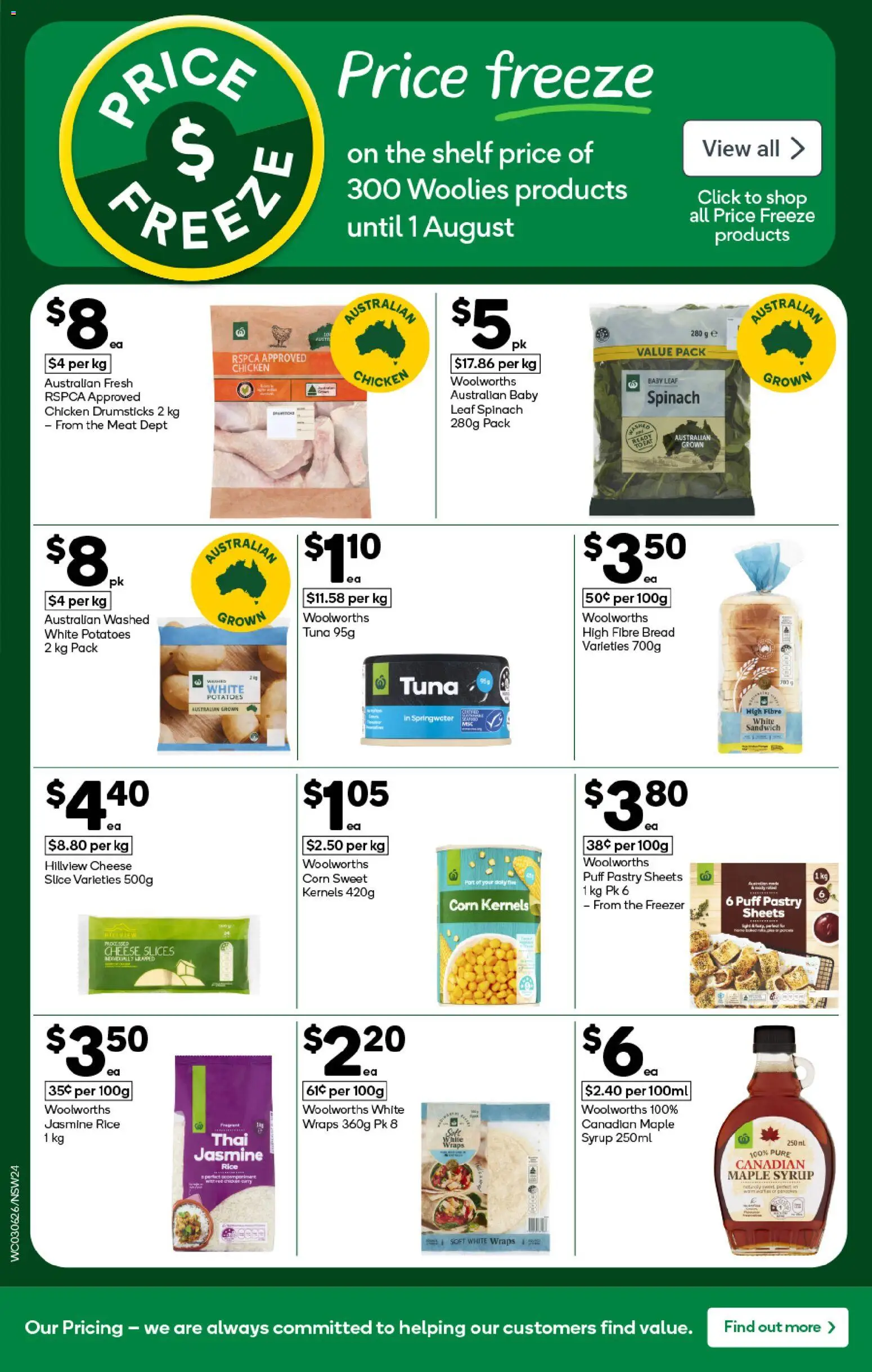 Woolworths catalogue - valid from 03.06.2026 | Page: 24 | Products: Chicken, Meat, Potatoes, Spinach