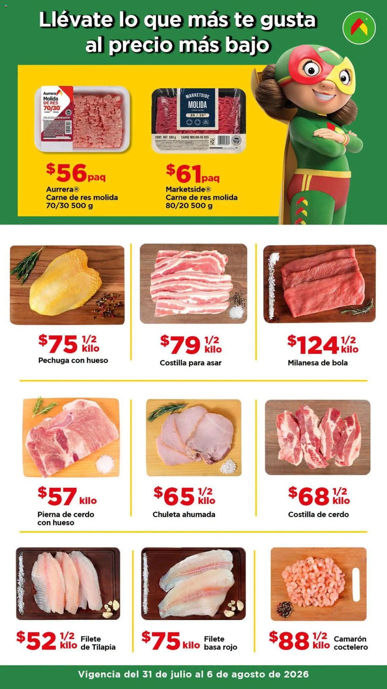 Nuevas ofertas de Bodega Aurrerá válidas en toda la República Mexicana desde el 31/07/2026. ¡Encuentra las mejores ofertas en Bodega Aurrerá folleto Aprovecha más surtido! | Página: 2 | Productos: Milanesa, Cerdo, Res, Té