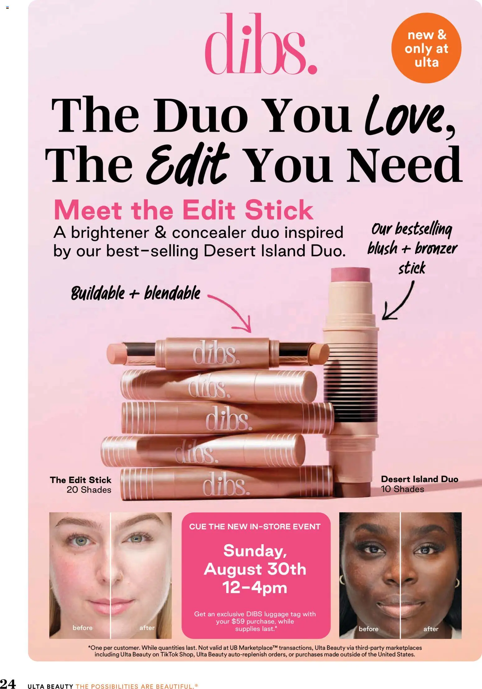 Ulta Beauty Weekly Ad - valid from 08/28/2026 | Page: 24 | Products: Concealer, Bronzer, Blush, Brightener