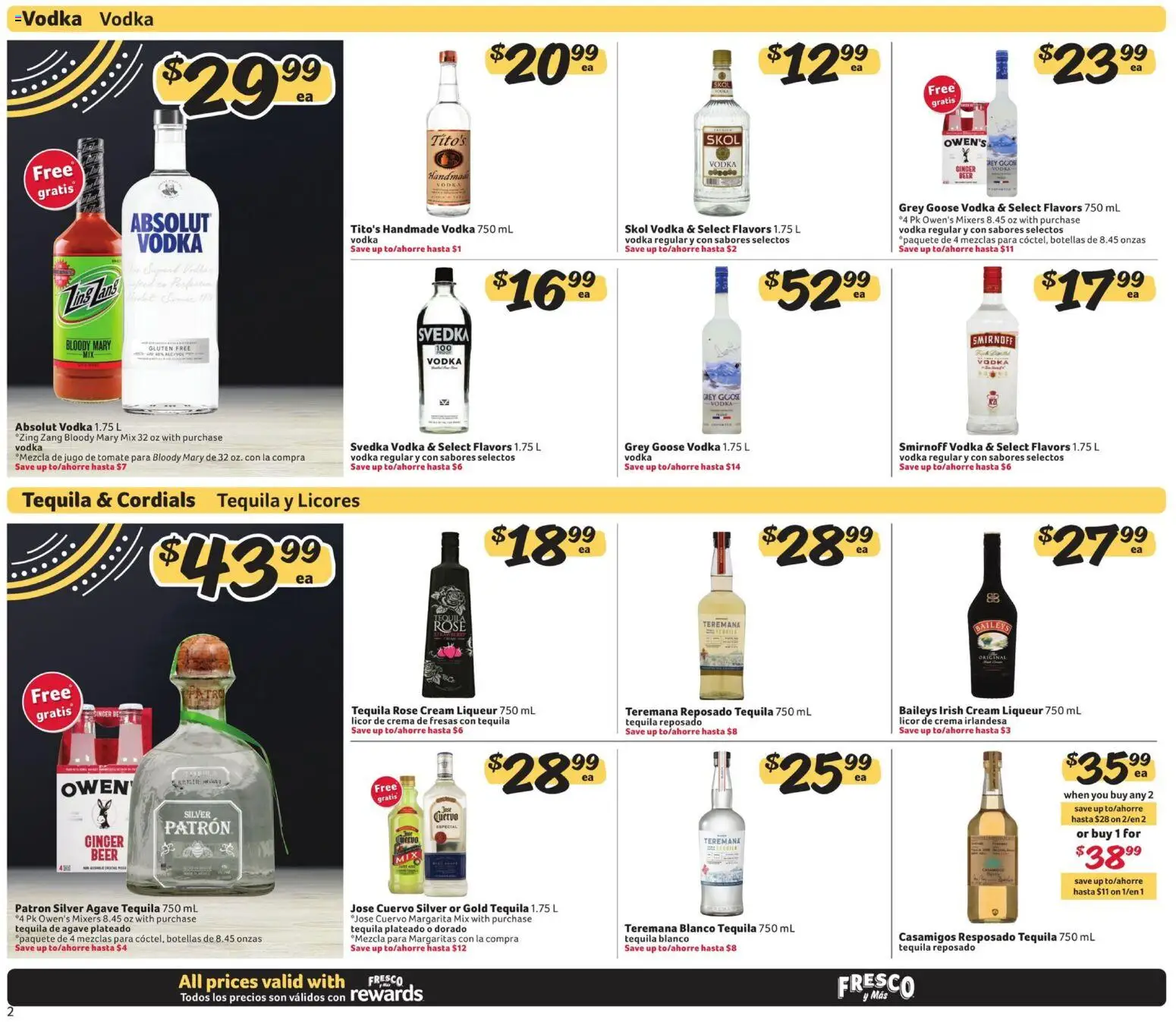 Fresco y Más Alcohol Flyer - valid from 06/29/2026 | Page: 2 | Products: Ginger, Beer, Cream, Vodka