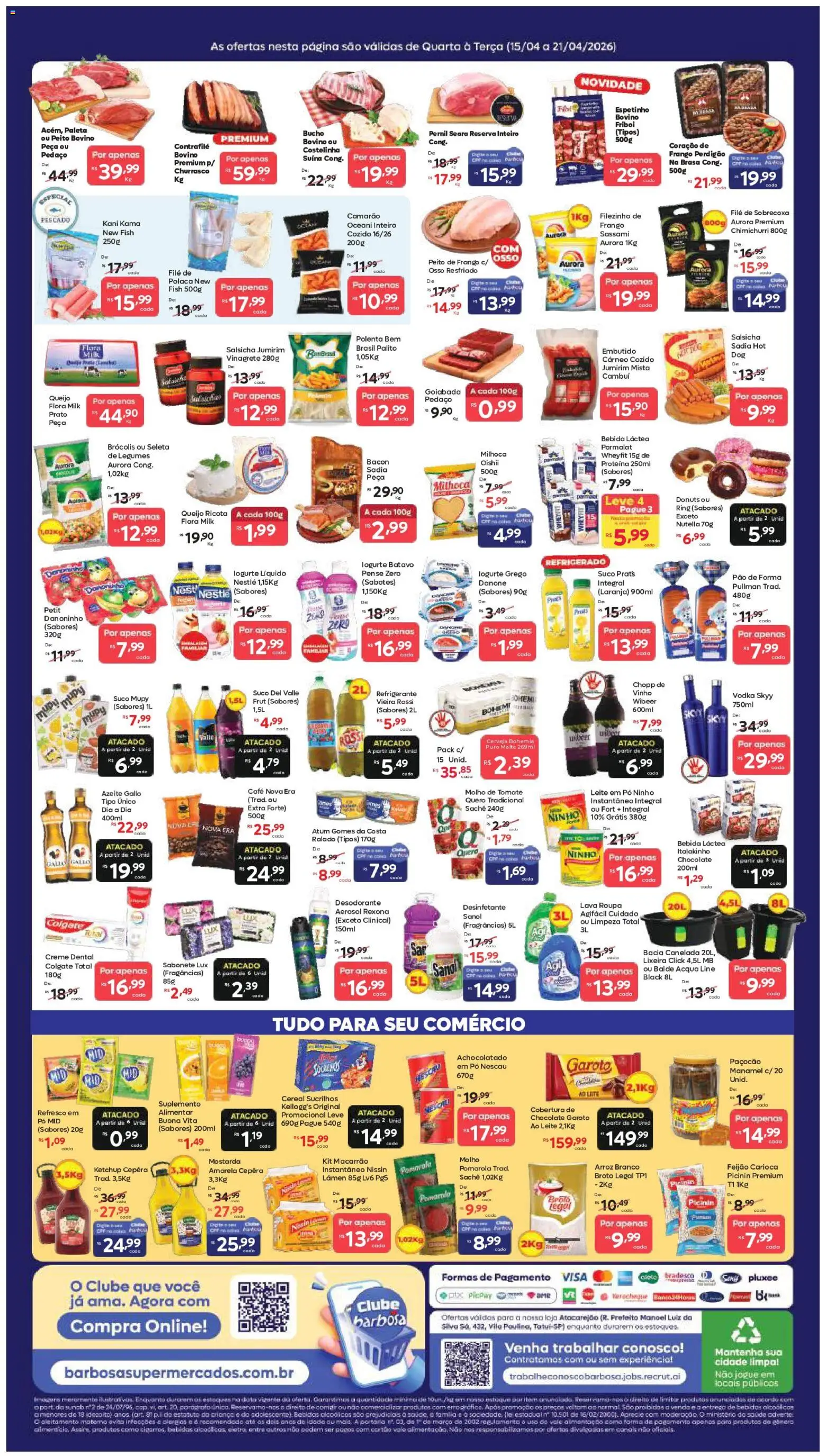 Barbosa Supermercados Folheto - válido de 15.04.2026 | Página: 2 | Produtos: Café, Macarrão, Rexona, Bebida