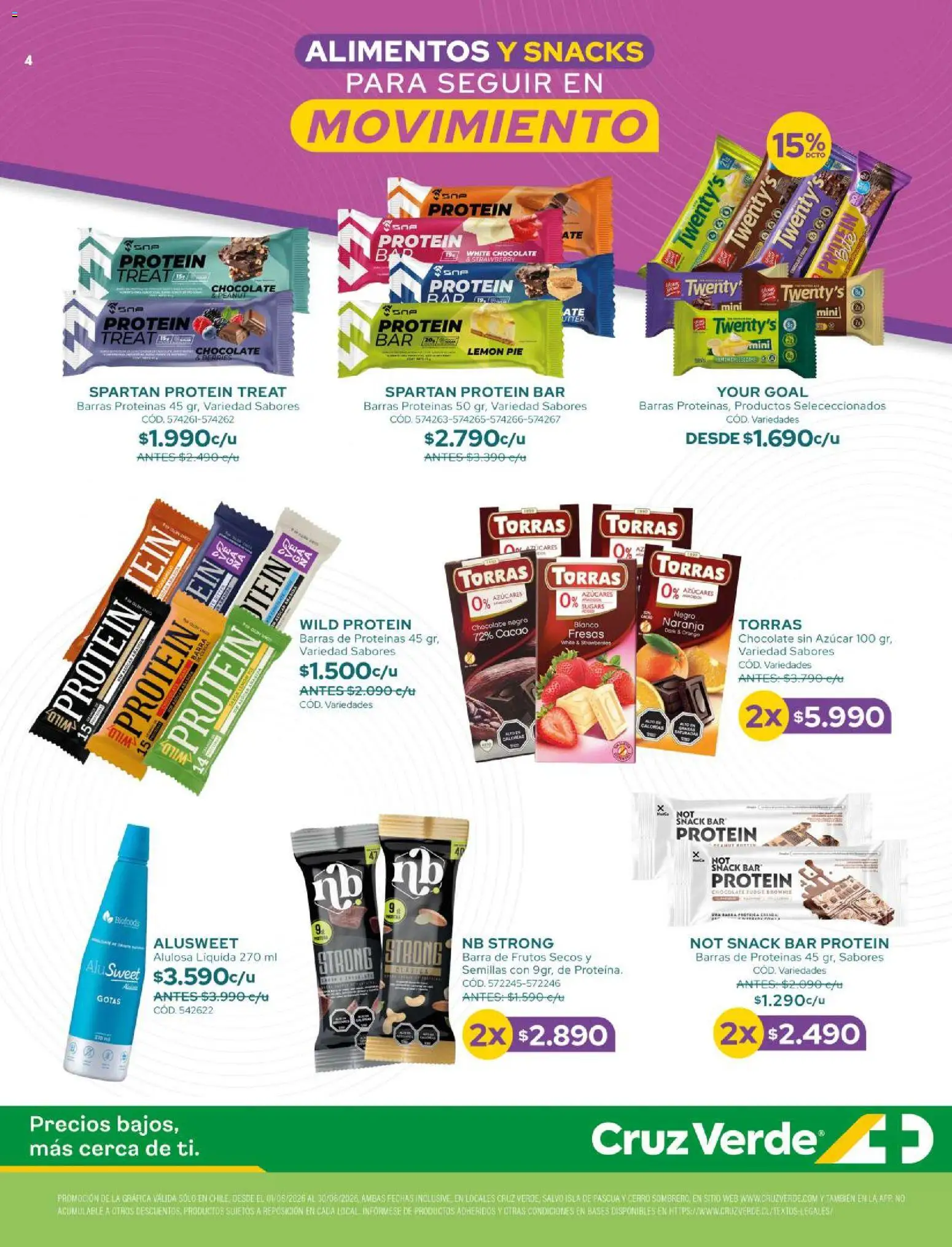 Cruz Verde - Bebestibles y Snacks │ válido desde el 01.06.2026 | Página: 4 | Productos: Semillas, Cacao, Azucar, Fresas