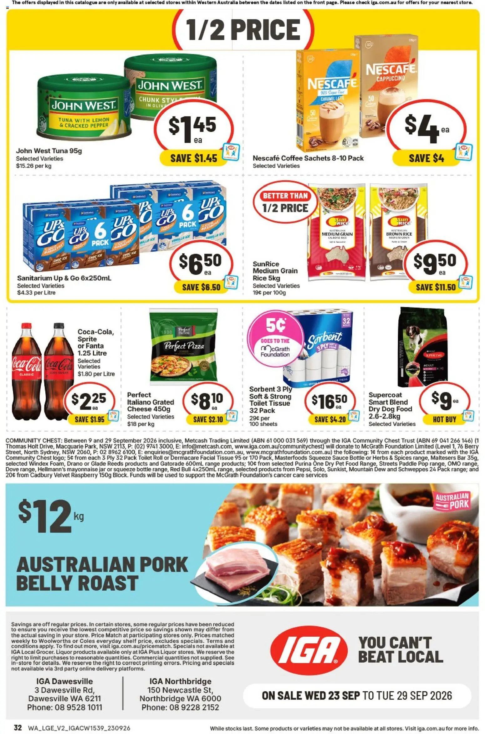 IGA catalogue - valid from 23/09/2026 | Page: 9 | Products: Coffee, Pork belly, Cappuccino, Spices