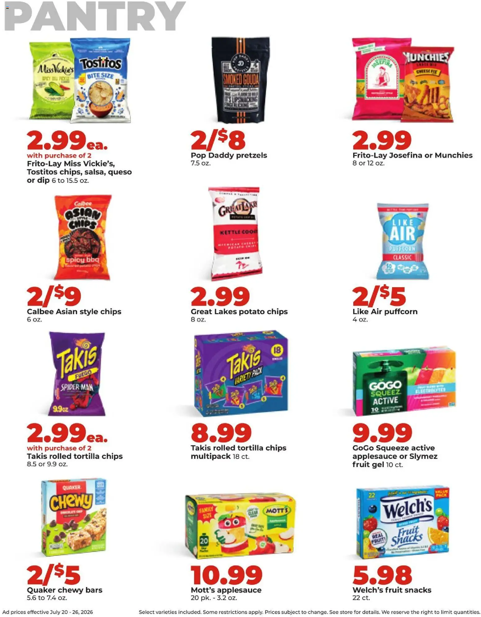 HyVee Weekly Ad - valid from 07/20/2026 | Page: 22 | Products: Chips, Kettle