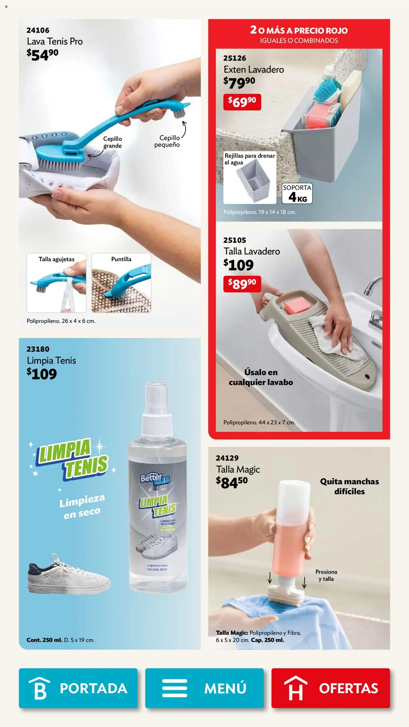 Nuevas ofertas de Betterware válidas en toda la República Mexicana desde el 04.05.2026. ¡Encuentra las mejores ofertas en Betterware campaña 5 2026! | Página: 93 | Productos: Lavadero, Tenis, Limpiador, Lavabo