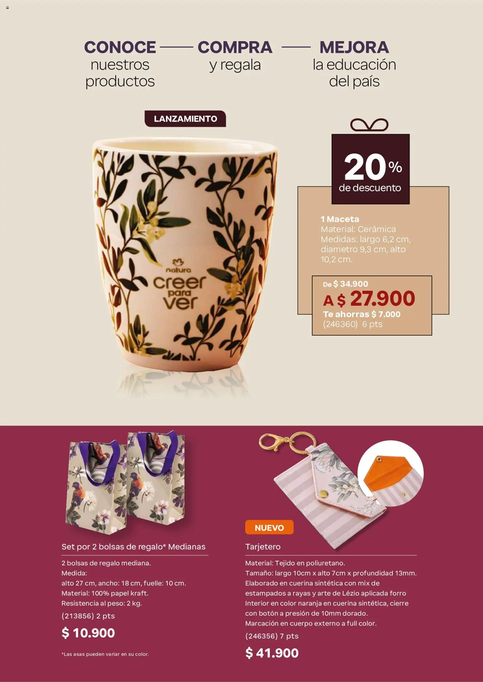 Natura revista - valida desde el 23/09/2026 | Página: 175 | Productos: Té, Peso, Cerámica, Maceta