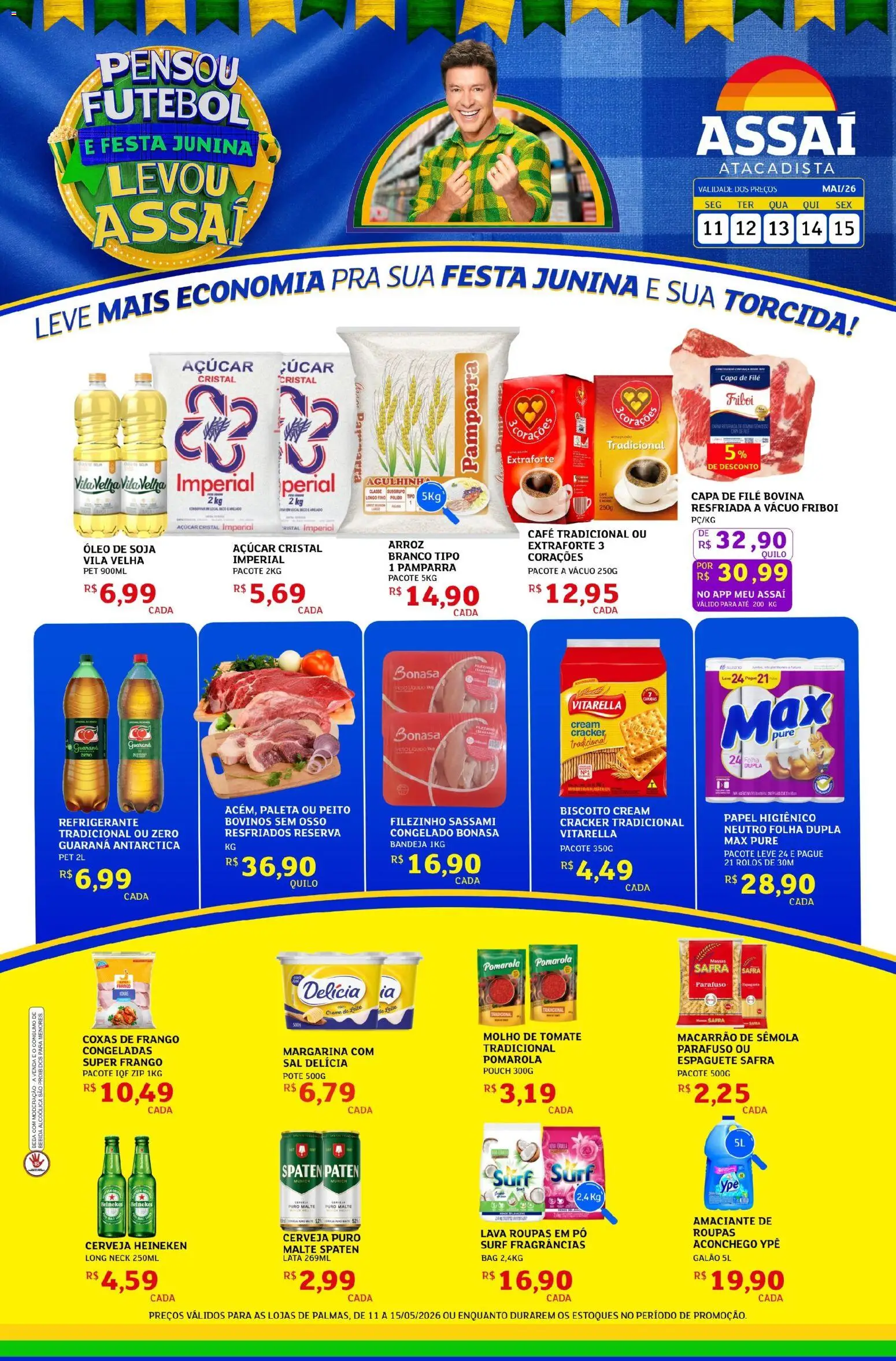 Assaí Atacadista Folheto - válido de 11.05.2026 | Página: 1 | Produtos: Café, Cerveja, Cerveja Heineken, Refrigerante