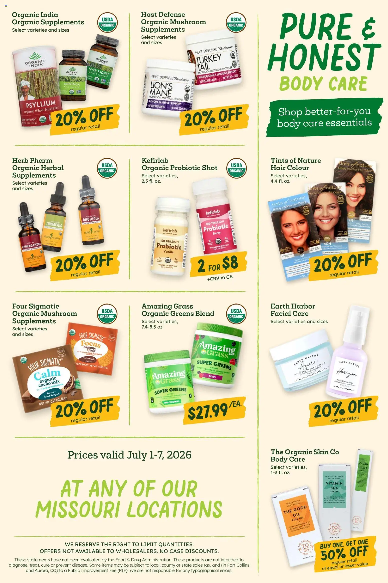 Sprouts Weekly Ad - valid from 07/01/2026 | Page: 13 | Products: Vitamin, Powder, Milk, Cream