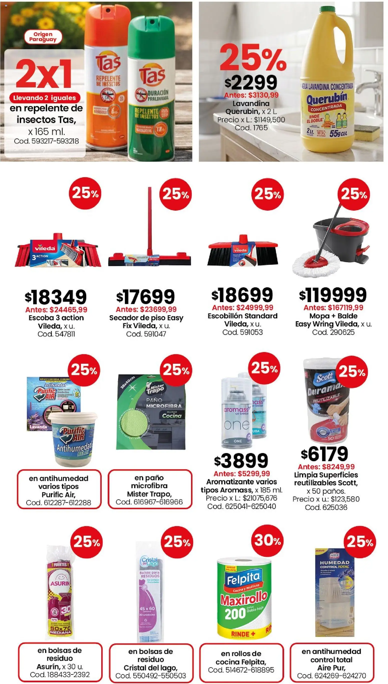 Coto - Perfumería y limpieza │ válido desde el 01.06.2026 | Página: 3 | Productos: Lavandina, Mopa, Cocina, Escobillon