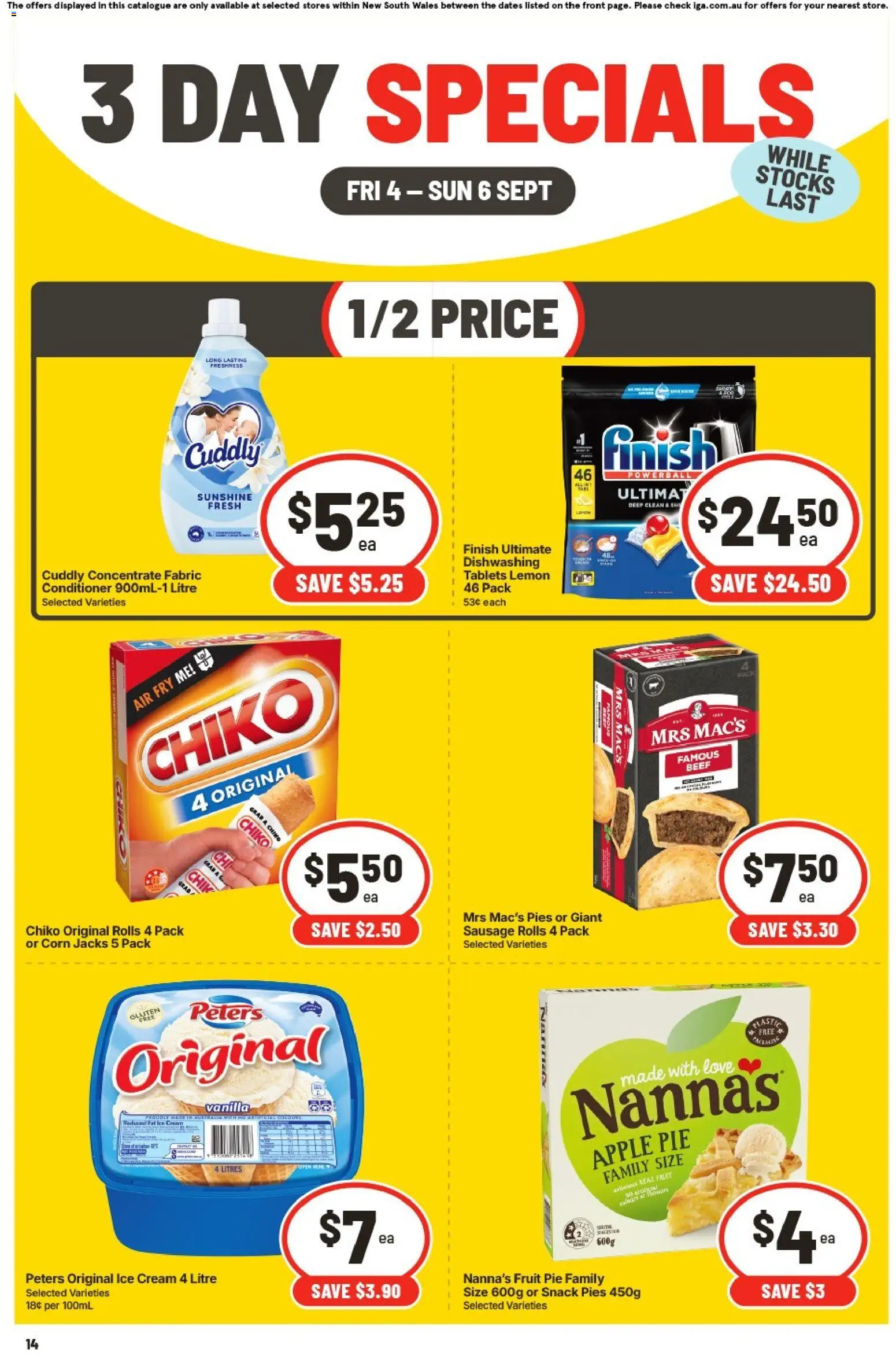 IGA catalogue - valid from 04/09/2026 | Page: 2 | Products: Corn, Lemon, Sausage, Vanilla