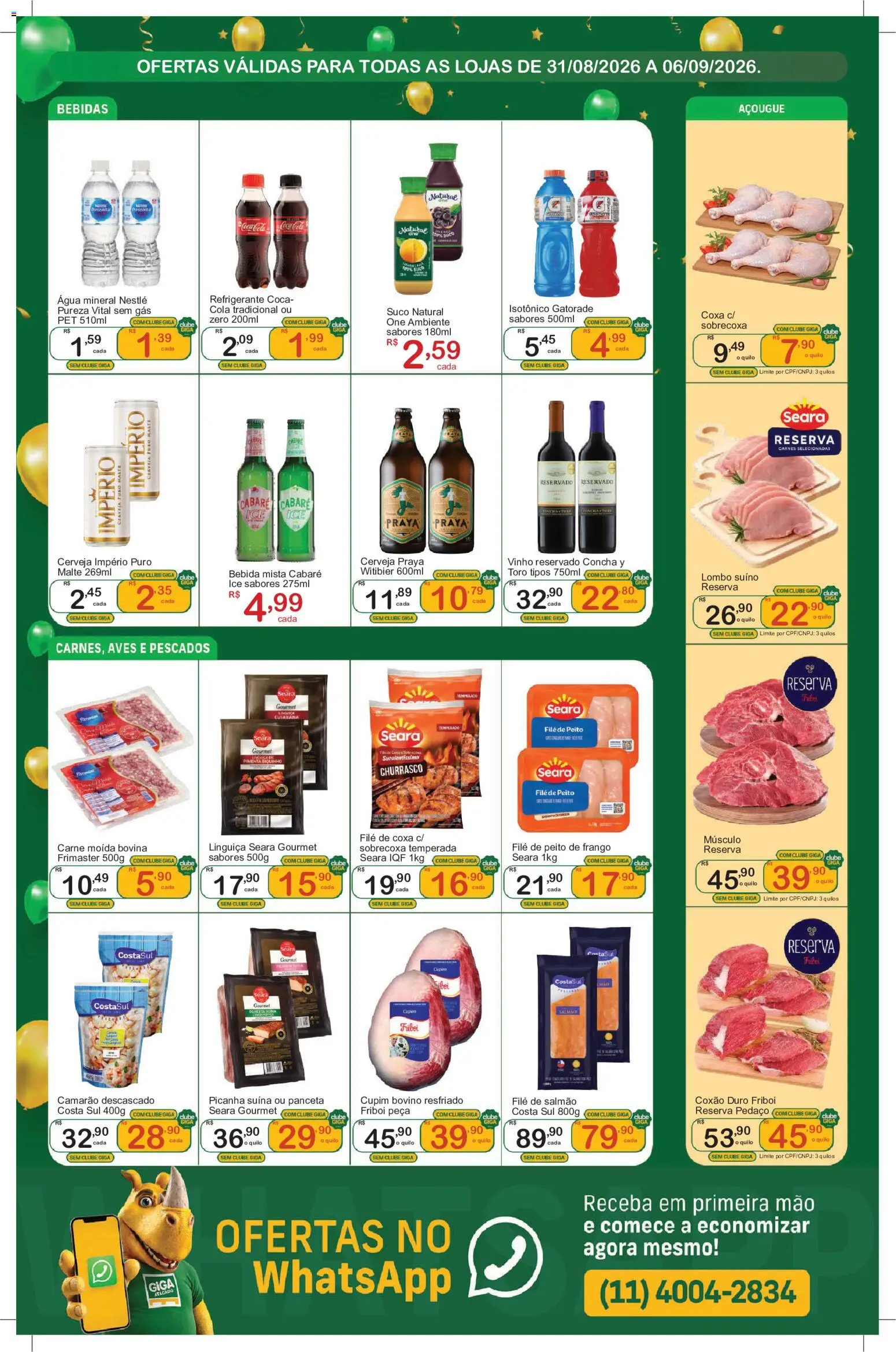 GIGA Atacado Folheto - válido de 31/08/2026 | Página: 2 | Produtos: Bebidas, Vinho, Bebida, Peito de frango