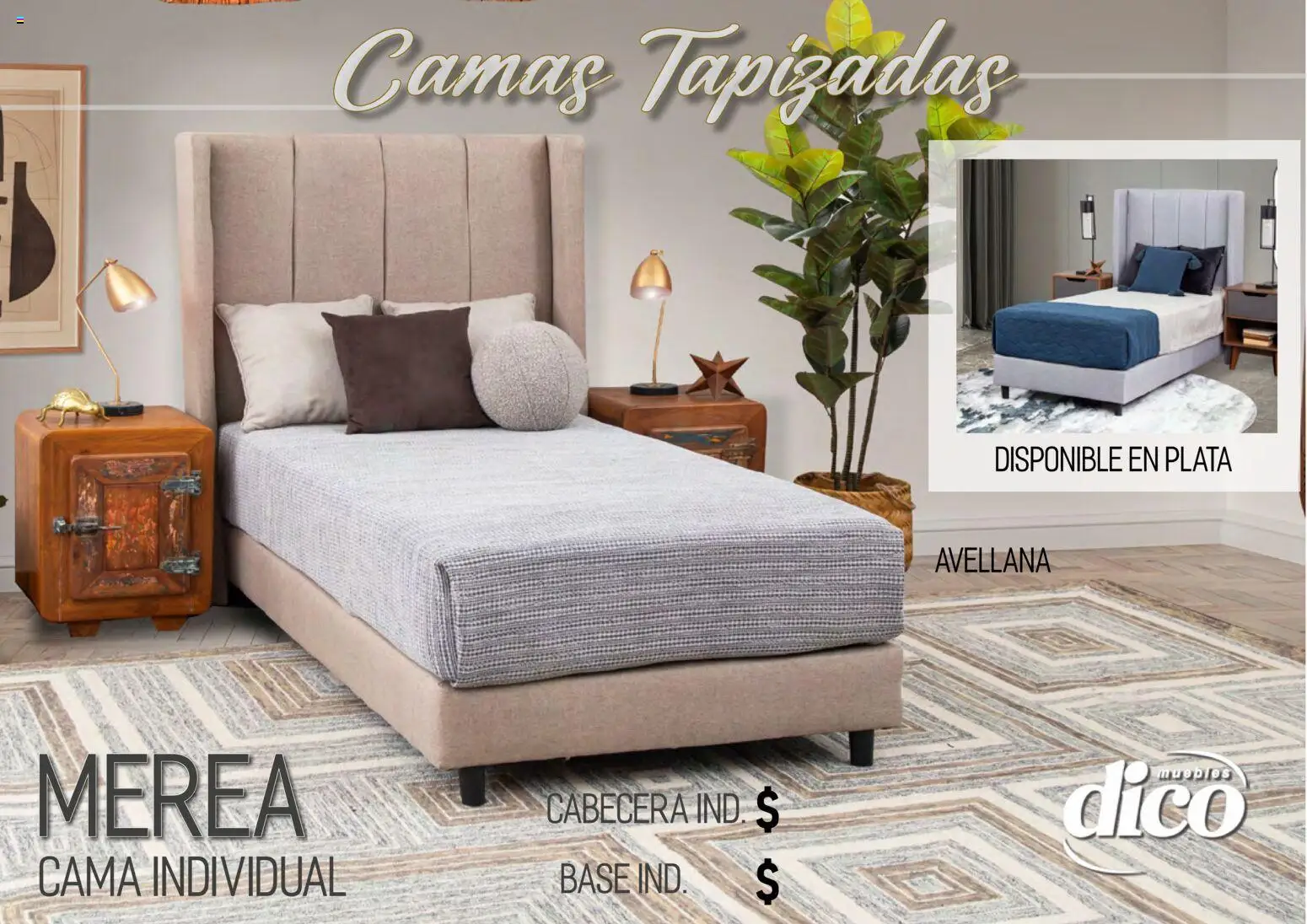 Nuevas ofertas de Muebles Dico válidas en toda la República Mexicana desde el 01.04.2026. ¡Encuentra las mejores ofertas en Muebles Dico catálogo Camas tapizadas ! | Página: 39 | Productos: Cabecera, Cama