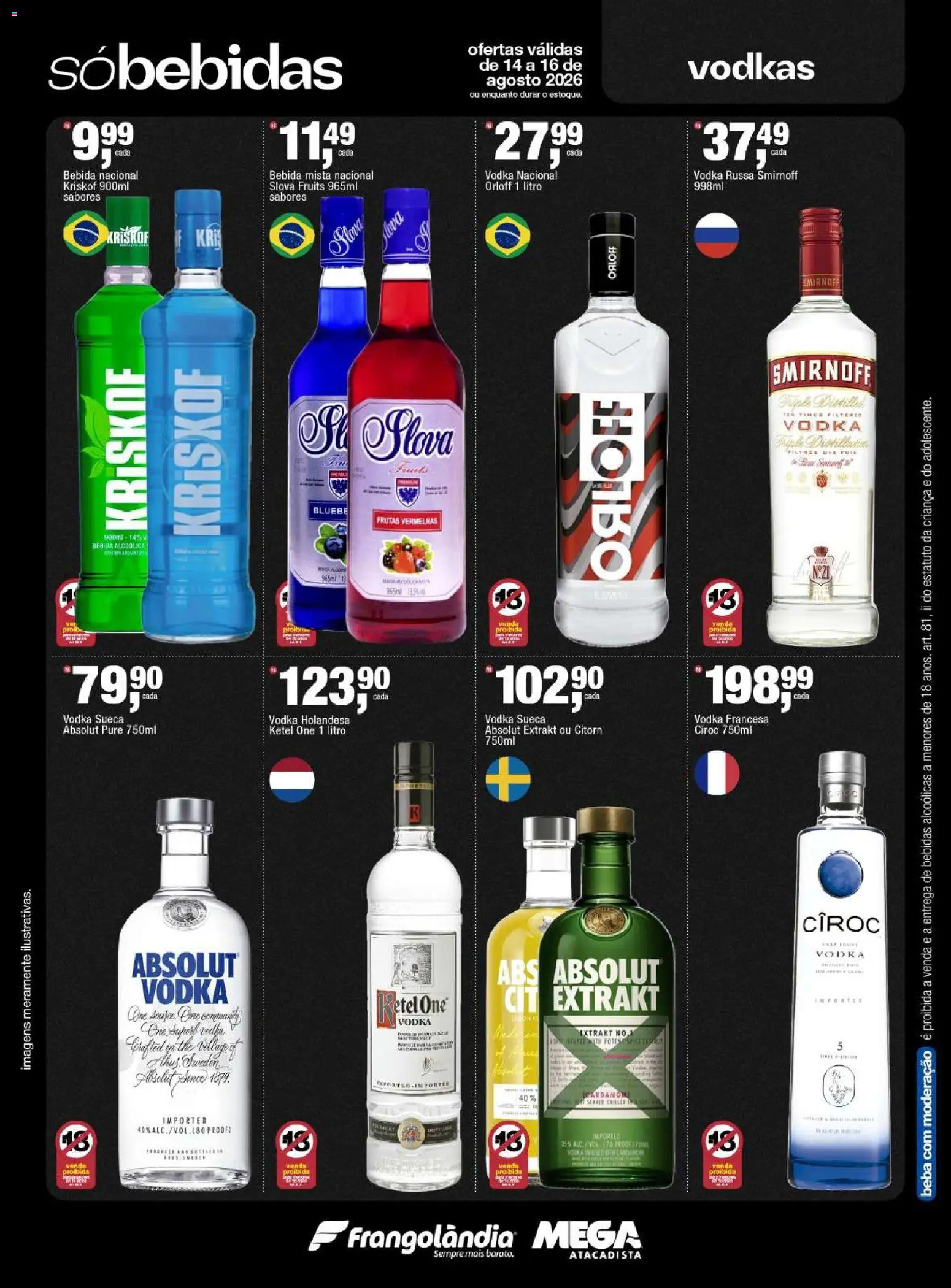 Frangolândia Folheto - válido de 14/08/2026 | Página: 3 | Produtos: Frutas vermelhas, Bebidas, Vodka, Bebida