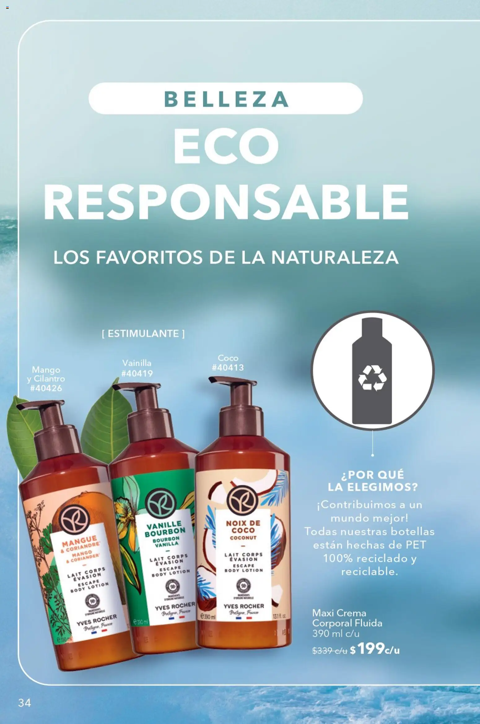 Nuevas ofertas de Yves Rocher válidas en toda la República Mexicana desde el 04/08/2026. ¡Encuentra las mejores ofertas en Yves Rocher campaña 11 2026! | Página: 36 | Productos: Coco, Crema, Mango, Crema corporal